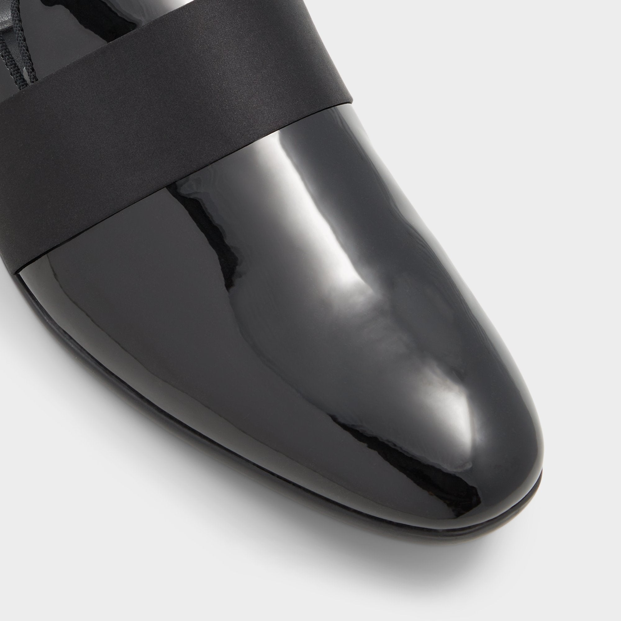 Asaria Open Black Synthetic Patent Men's Loafers & Slip-Ons