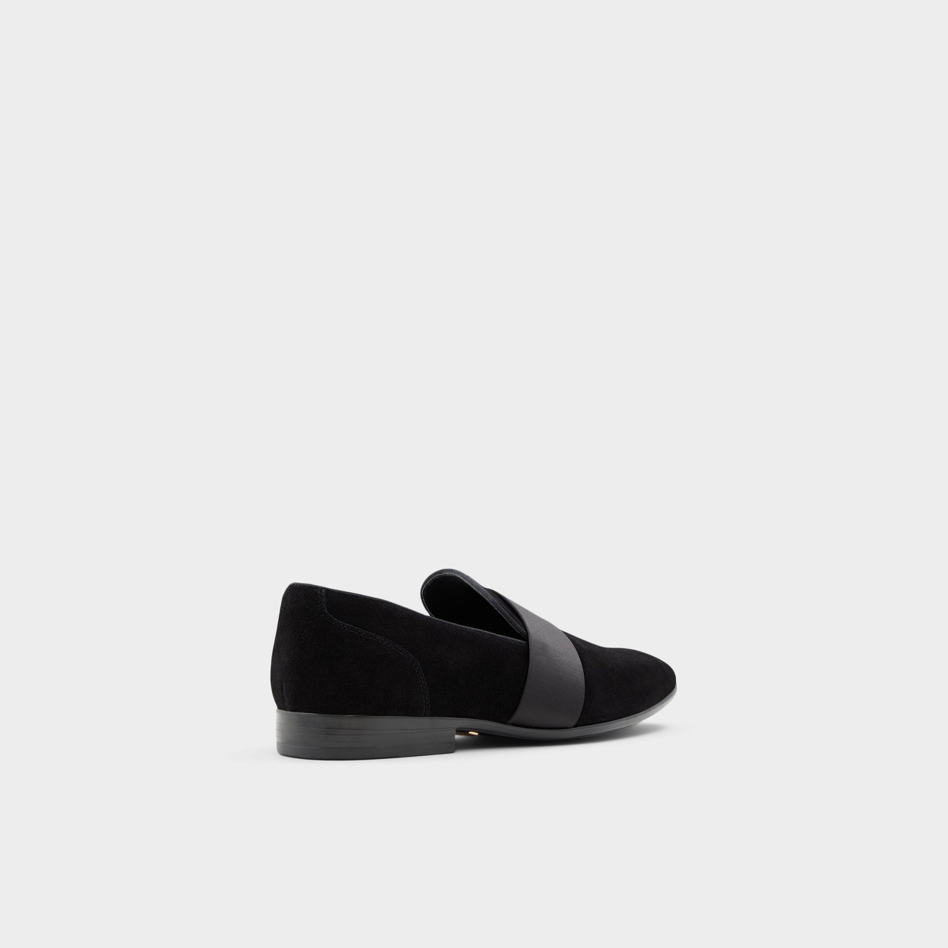 Three-quarter angle of Open Black Asaria Loafer's back side