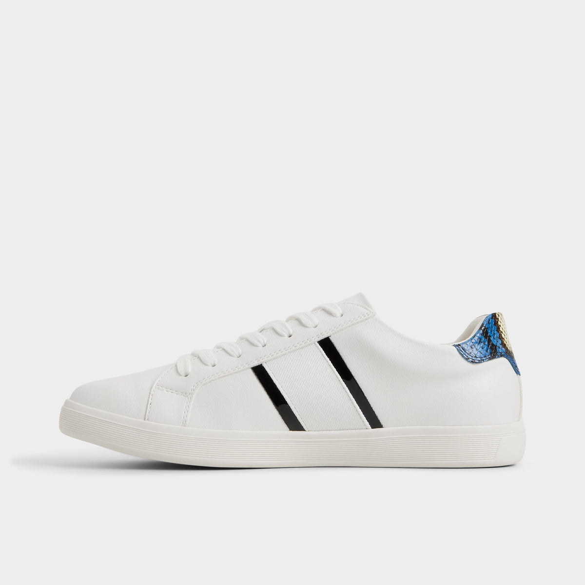 Side view of White Cowien Low top sneaker