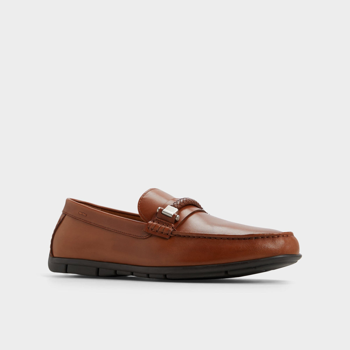 Three-quarter angle of Cognac Zirnuflex Driving shoe's front side