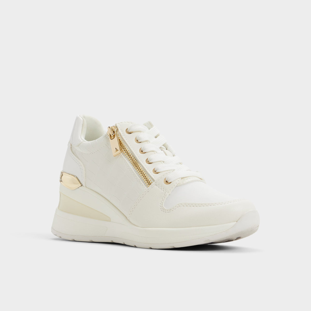 Three-quarter angle of White Adwiwia Sneaker's front side