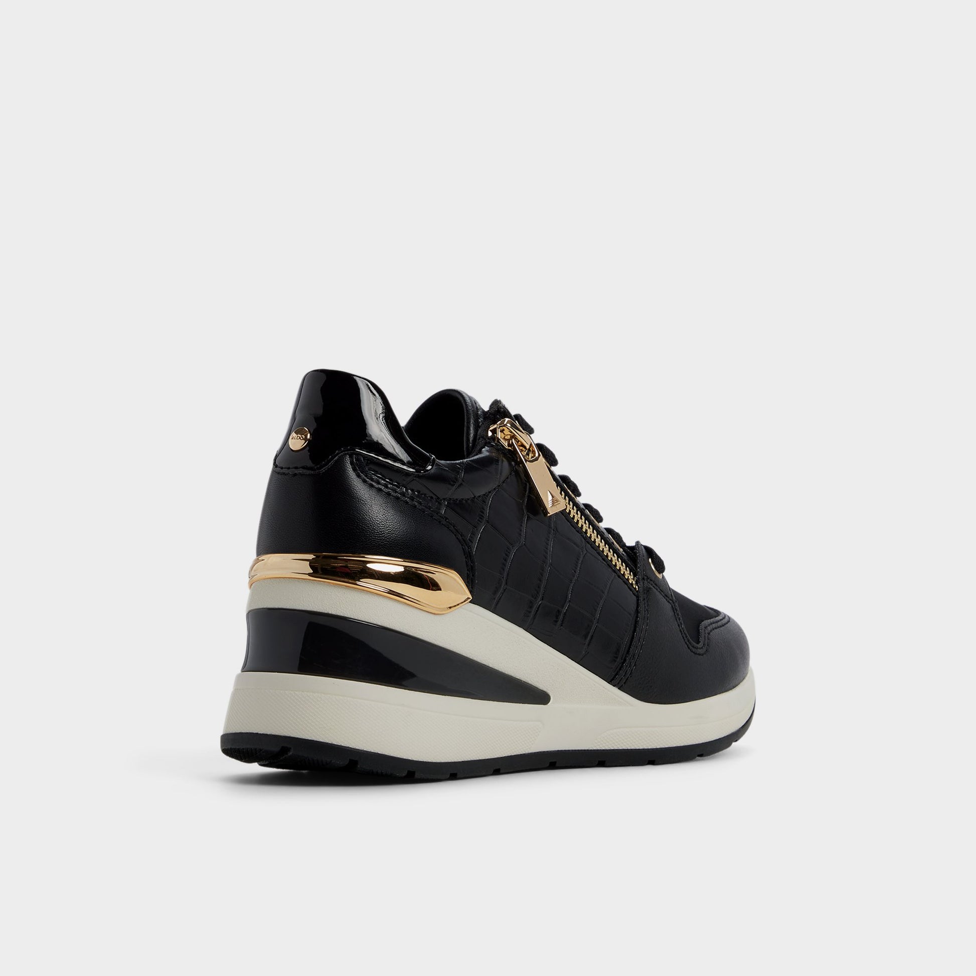 Three-quarter angle of Black Adwiwia Sneaker's back side