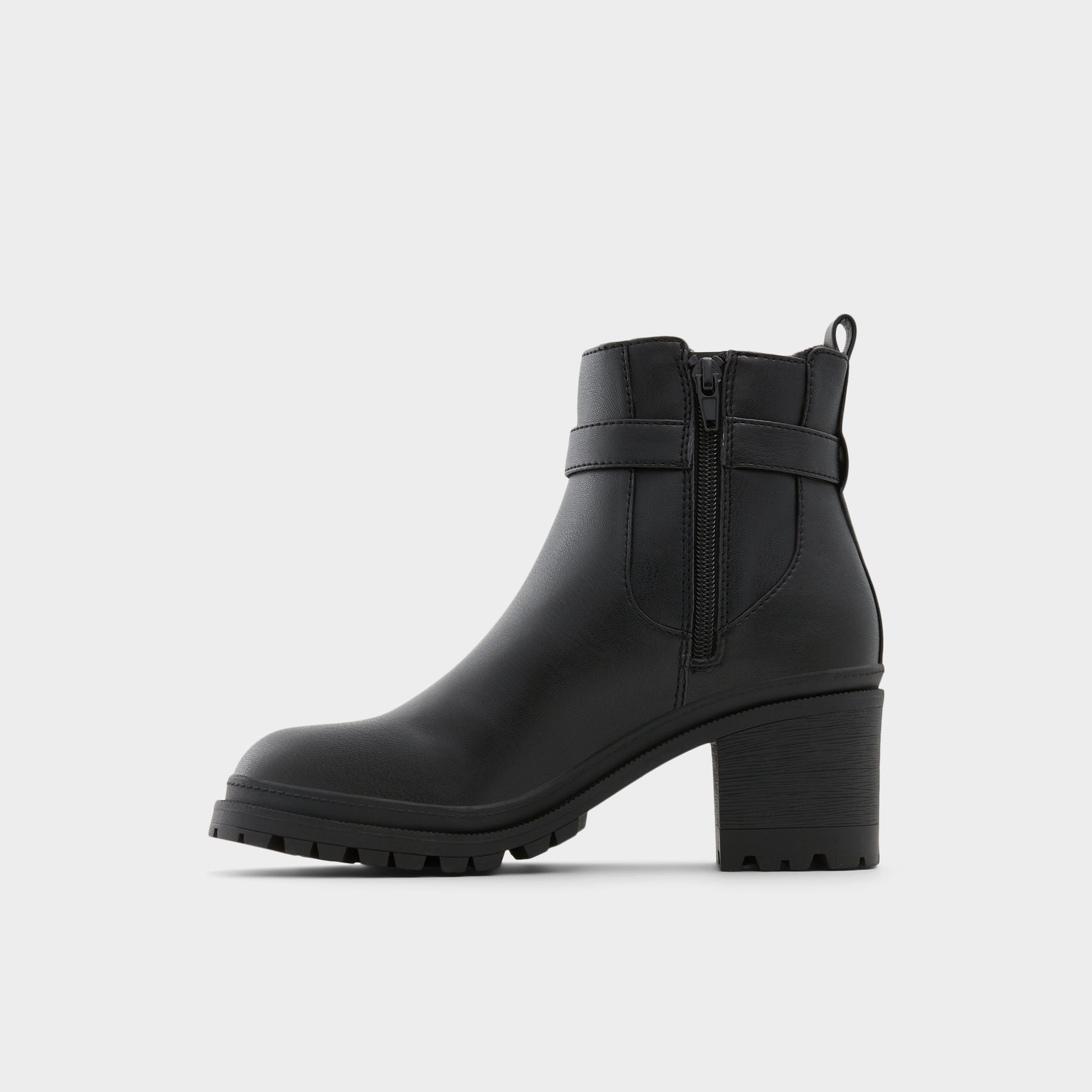 Vue latérale de Noir Qimas Botte Chelsea