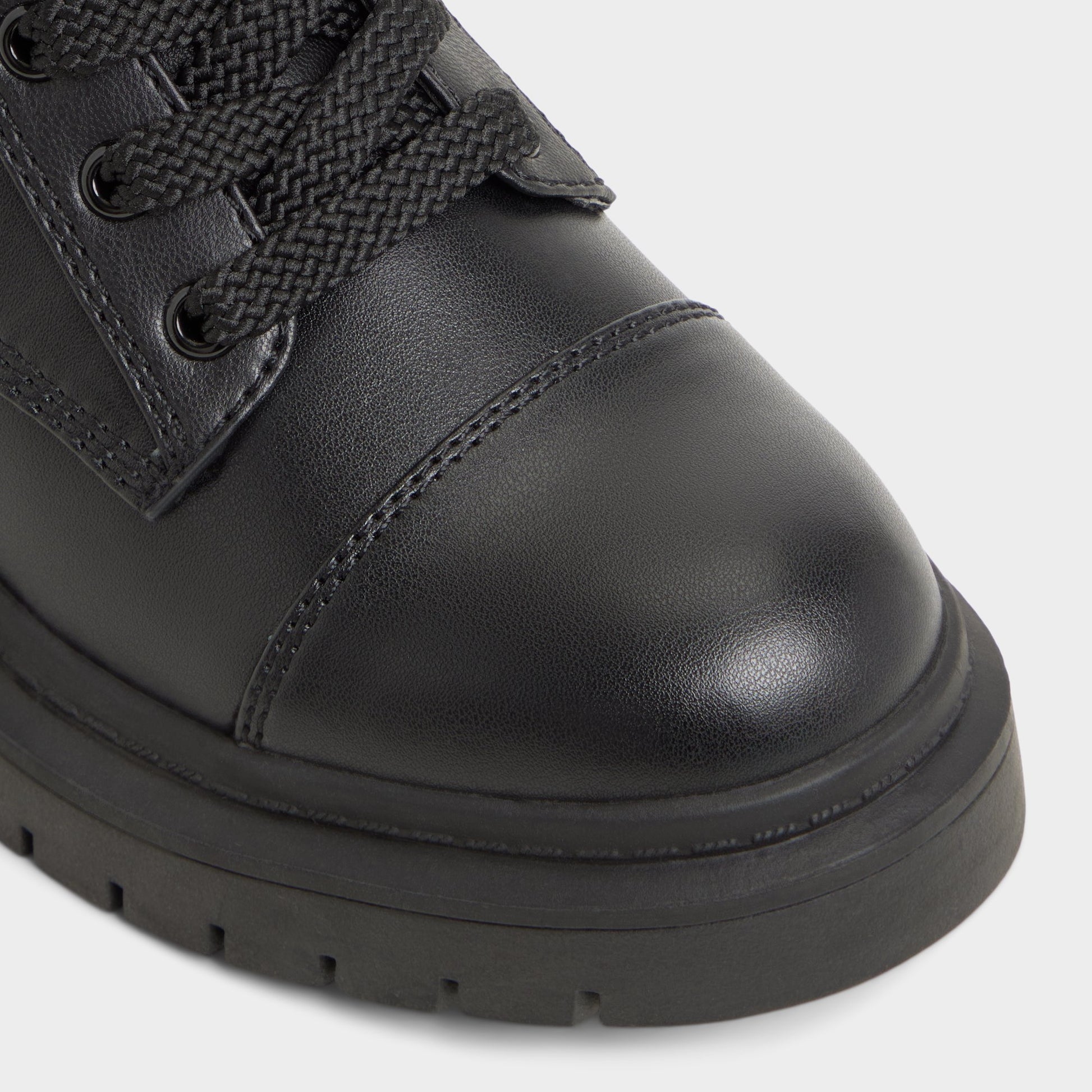 Close-up of the Black Goer Combat ankle boot