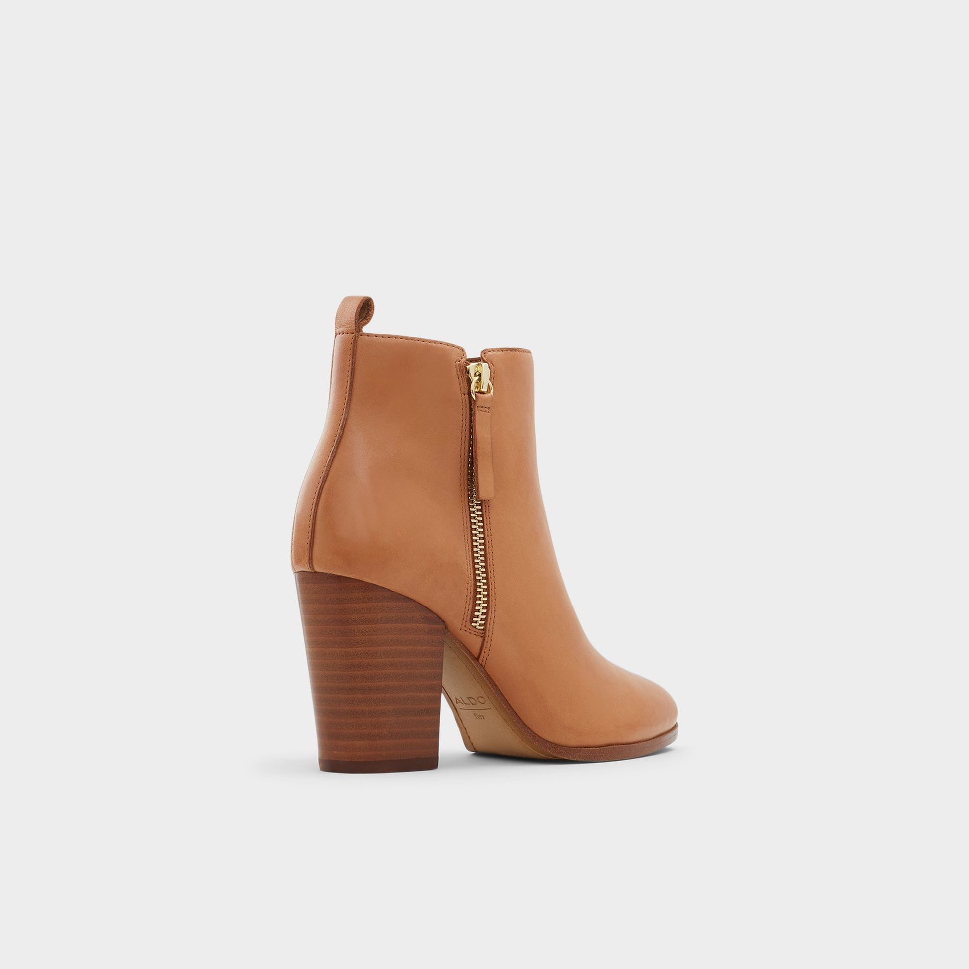 Three-quarter angle of Dark Beige Noemieflex Chelsea boot's back side