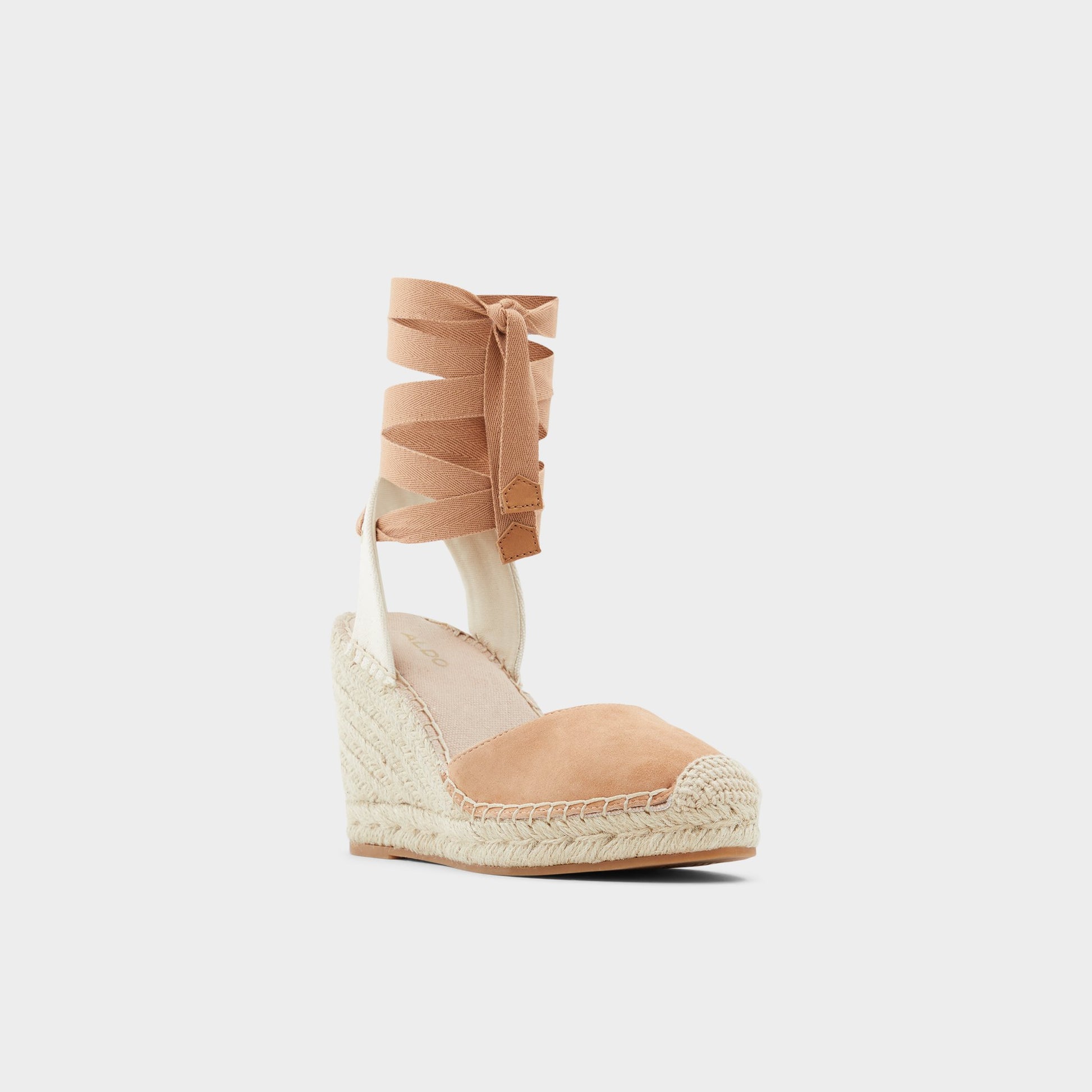 Three-quarter angle of Other Brown Efemina Espadrille's front side