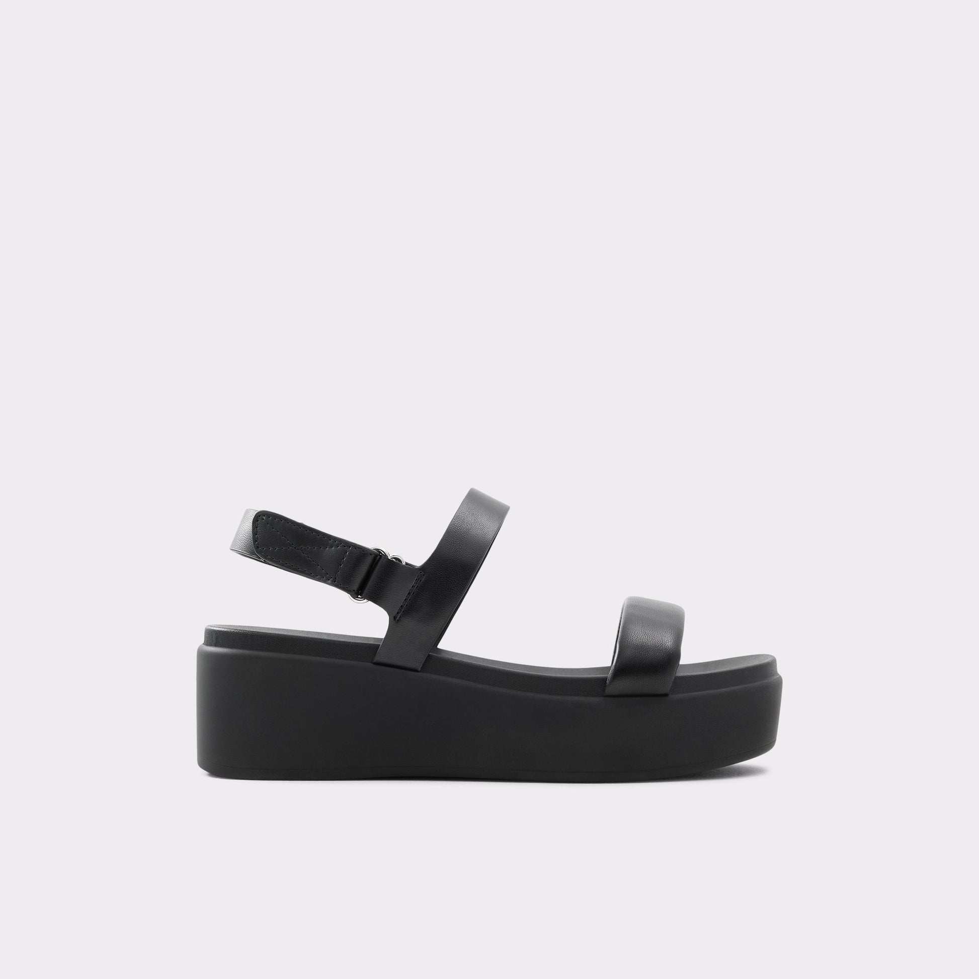 Main View of Black Tisdal Strappy wedge sandal for Womens