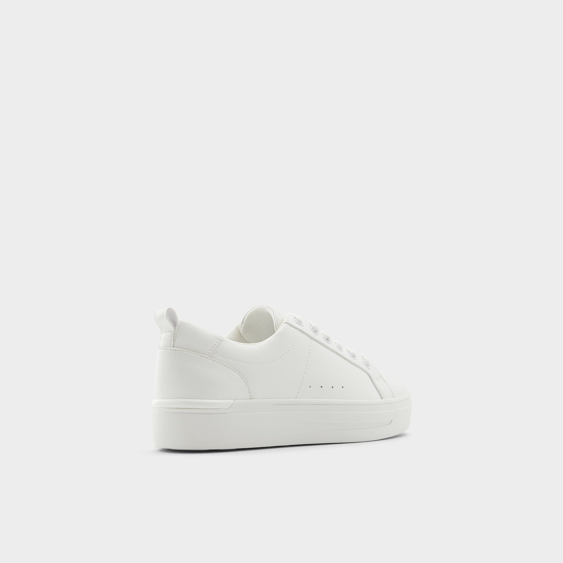 Three-quarter angle of White Meadow Low top sneaker's back side