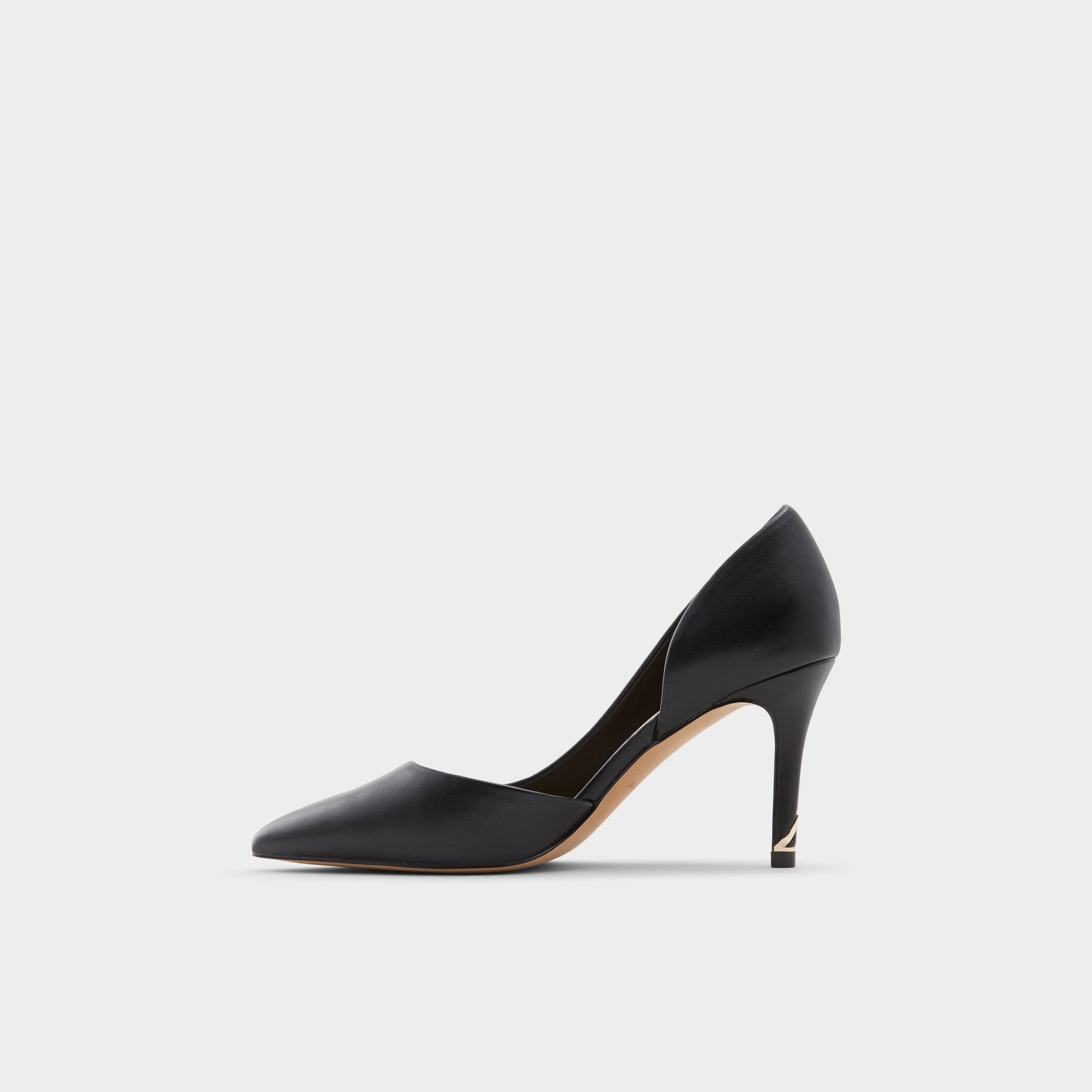 Side view of Black Vralg High heel shoe