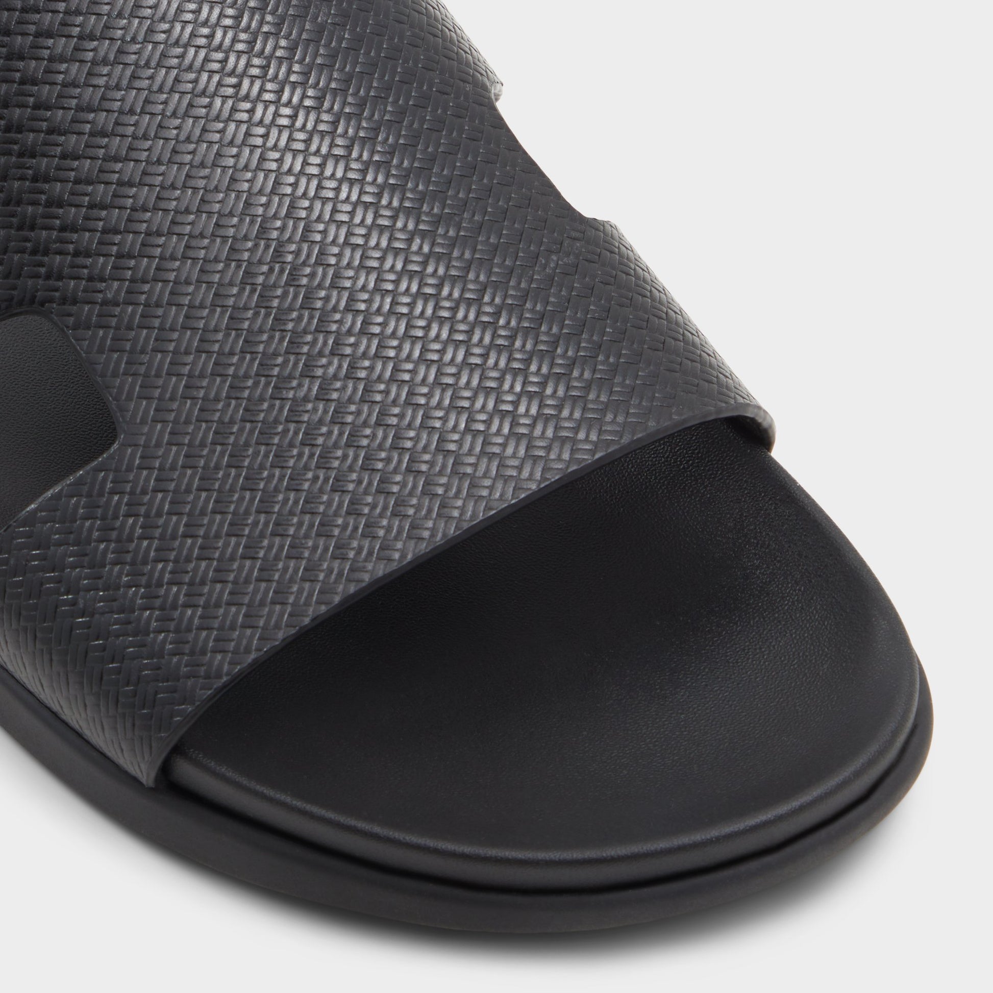 Close-up of the Black Mondi Slide sandal
