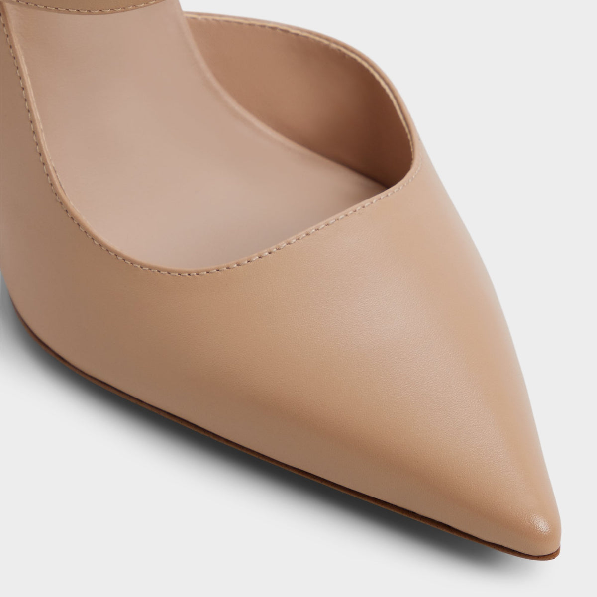 Close-up of the Bone Brunette Strappy pump