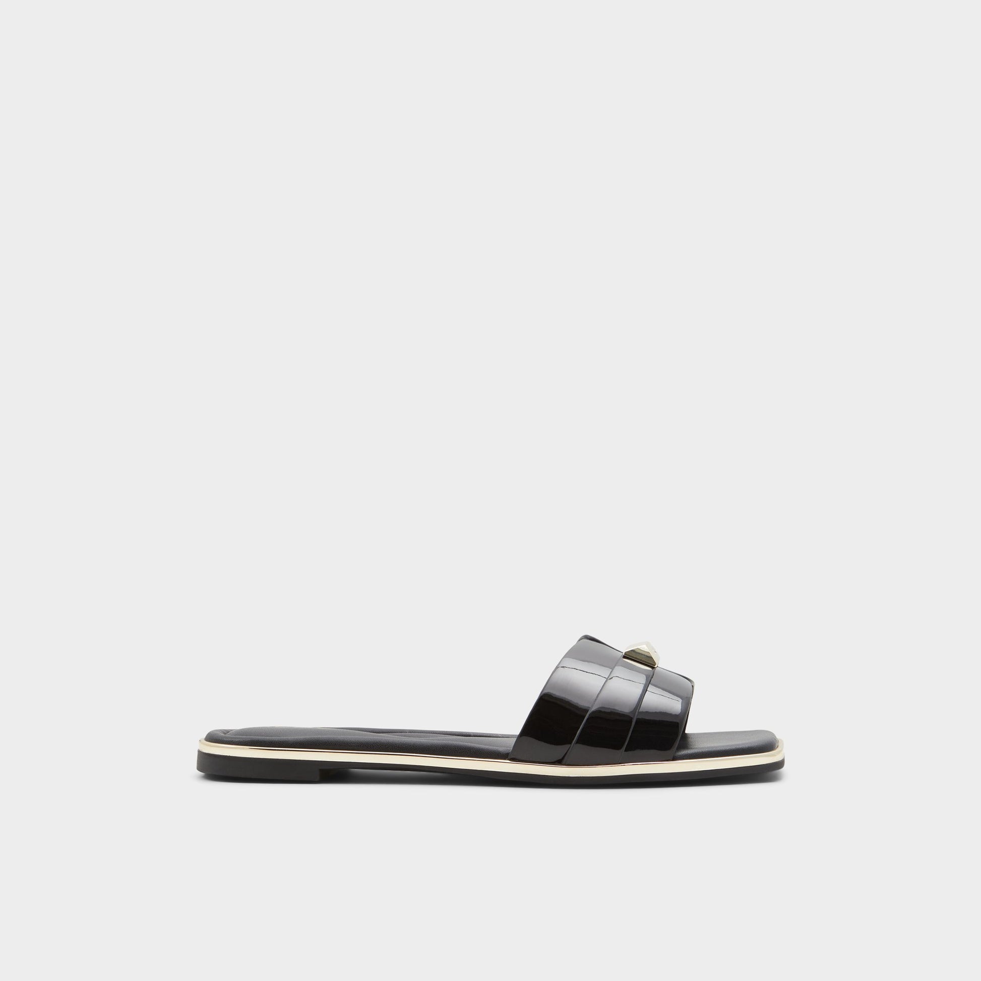 Main View of Black Darine Slide sandal for Womens