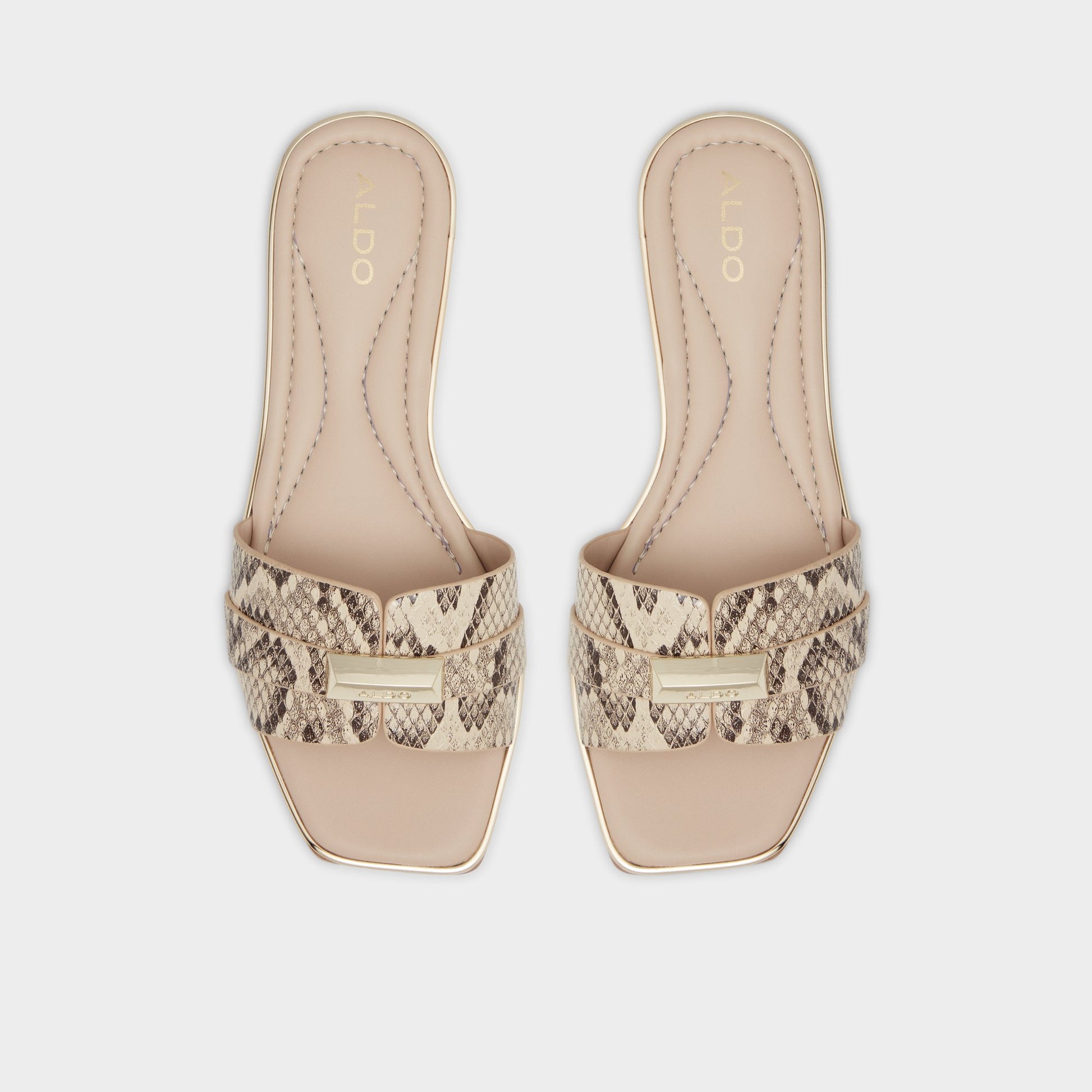 Top-down view of the Natural Darine Slide sandal