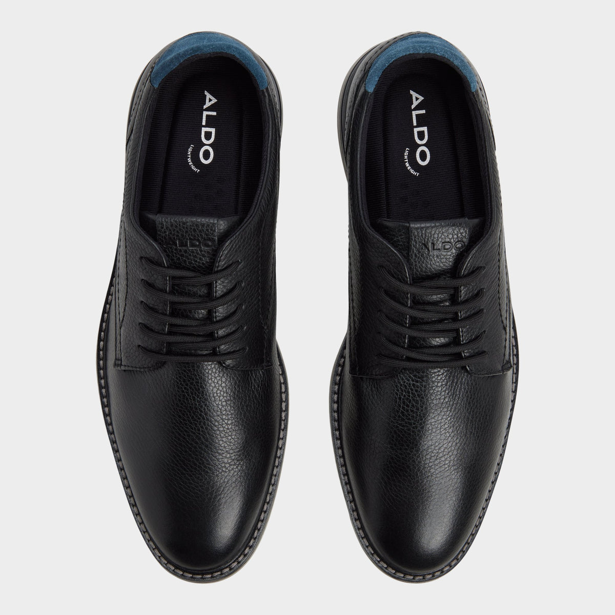 Vue de dessus de la Noir Rakersgrip Chaussure Oxford