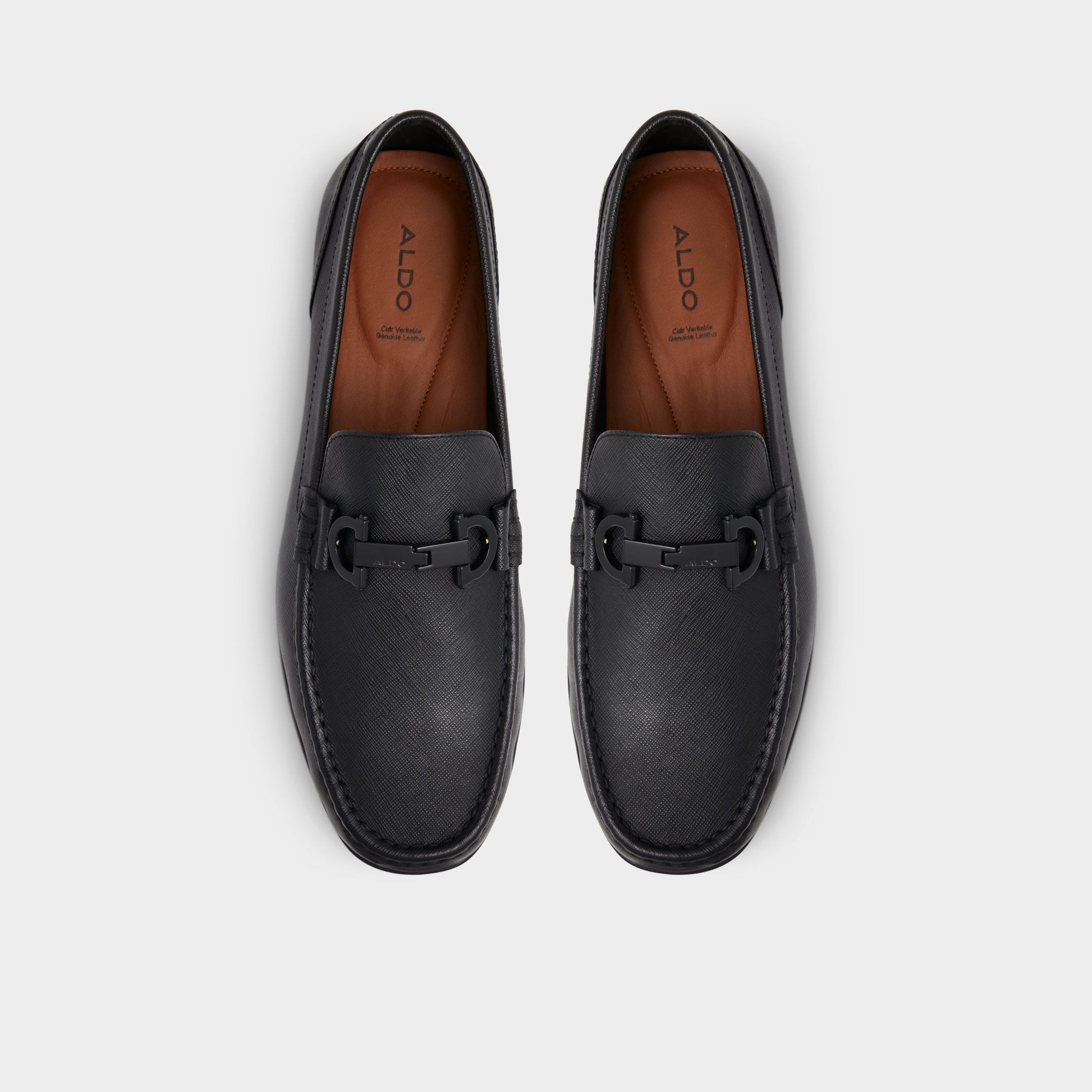 Top-down view of the Open Black Orlovoflex Driving shoe