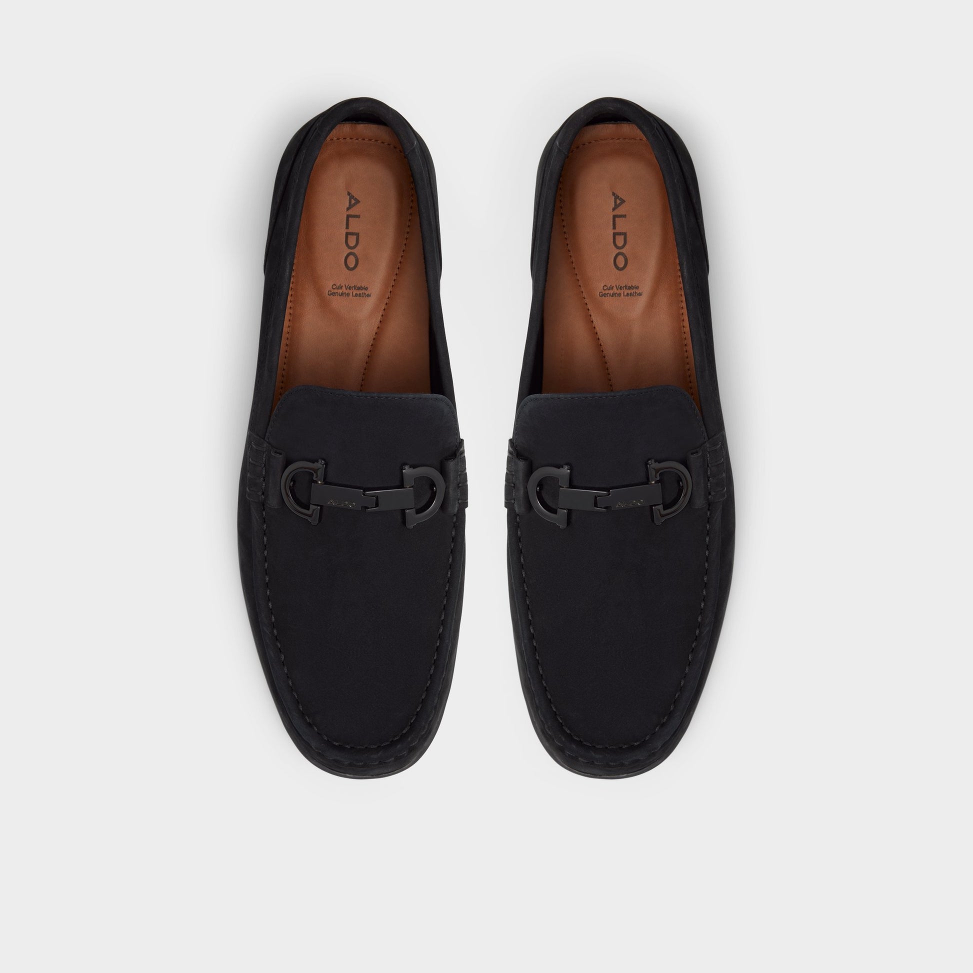 Top-down view of the Black Orlovoflex Driving shoe