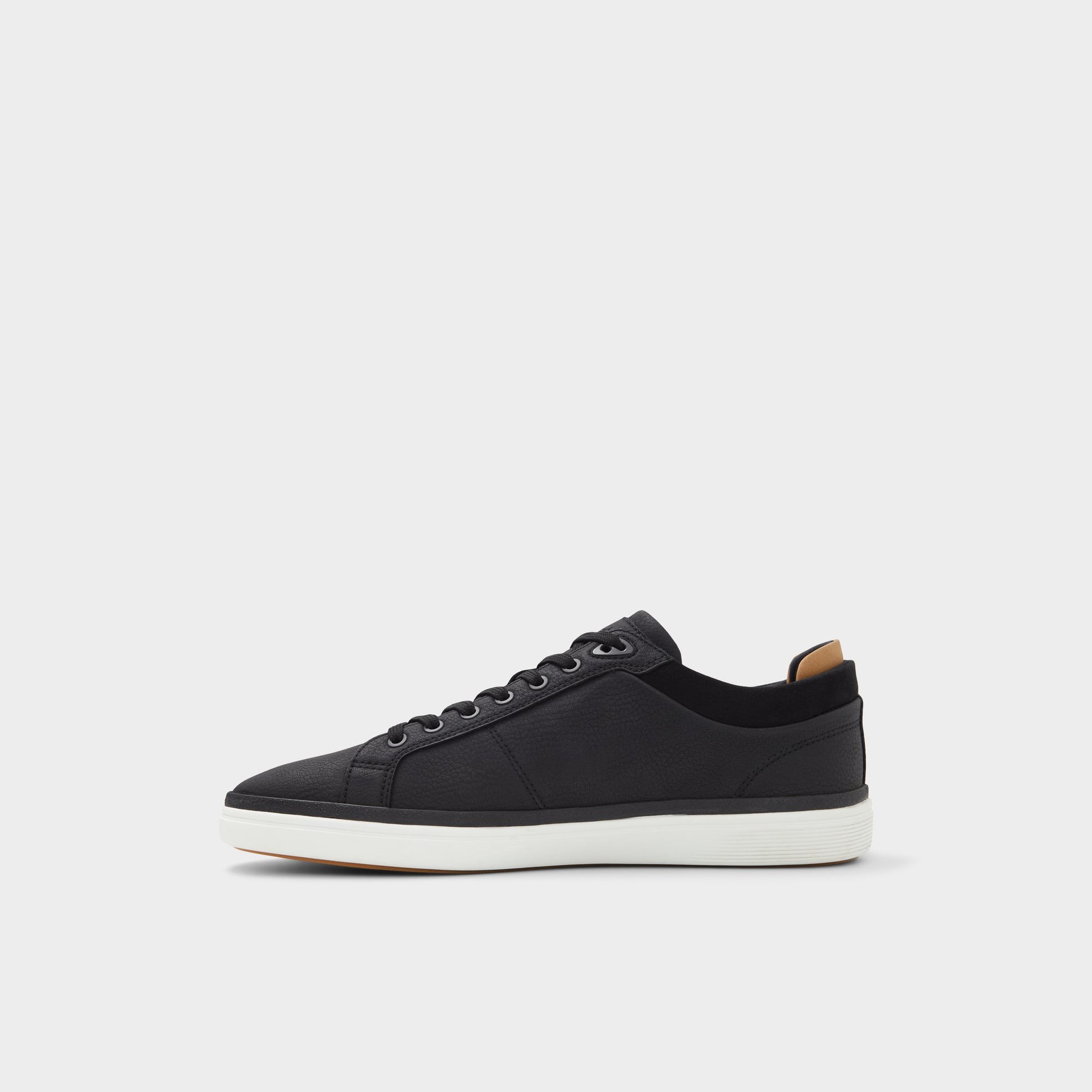 Side view of Black Finespec Low top sneaker