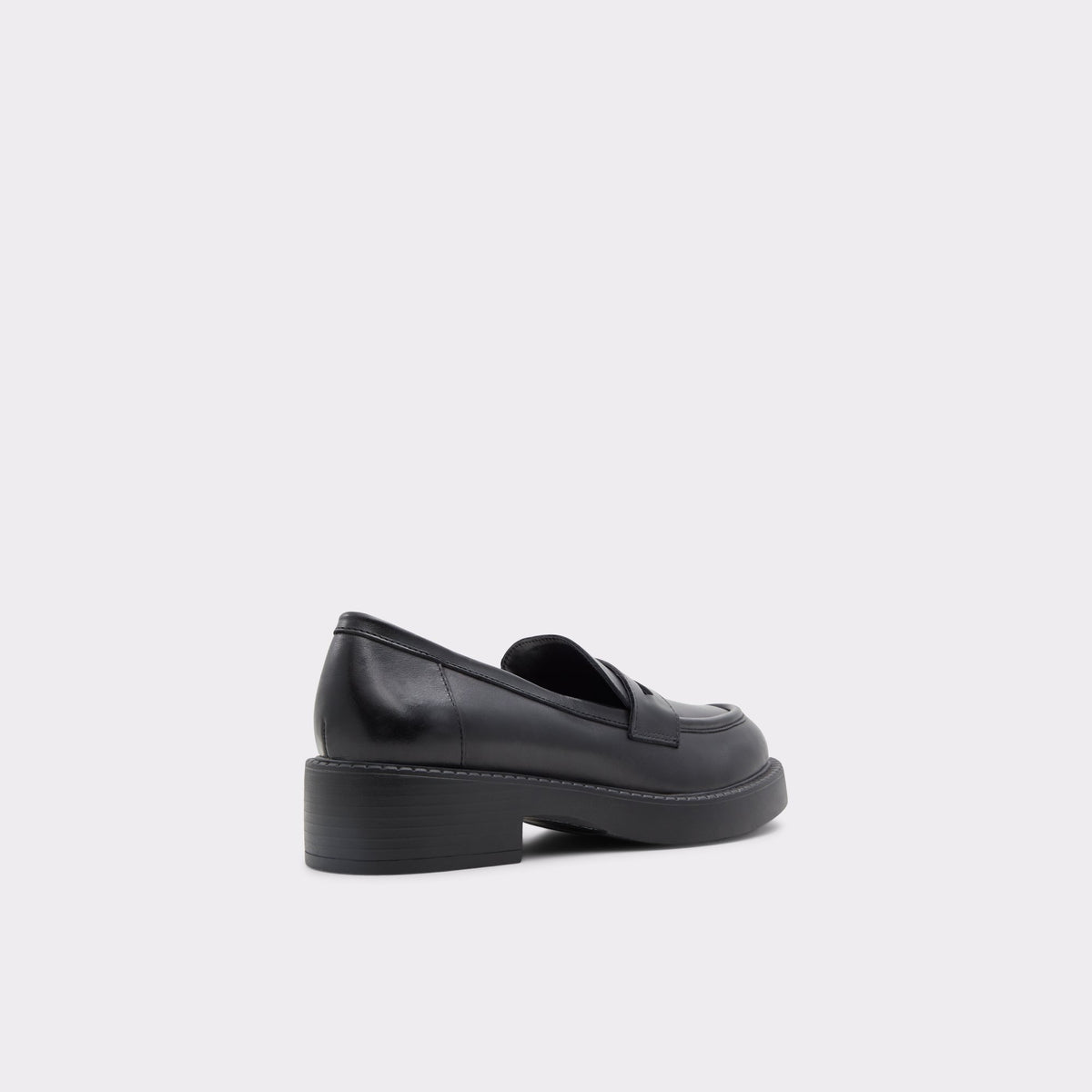 Three-quarter angle of Black Bigplan Loafer's back side
