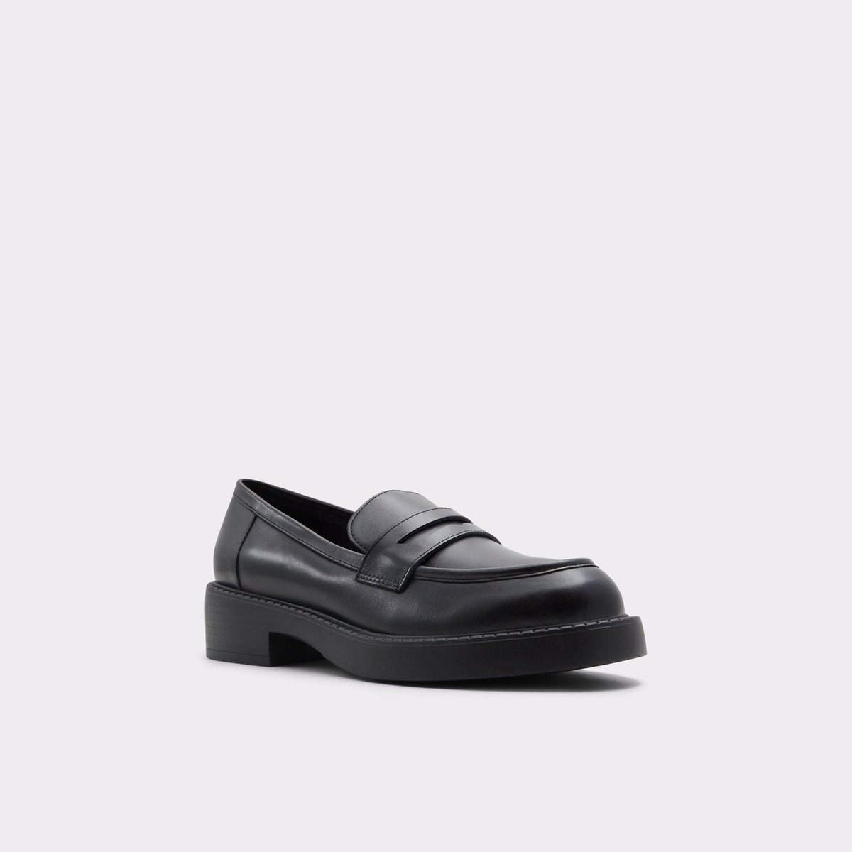 Three-quarter angle of Black Bigplan Loafer's front side