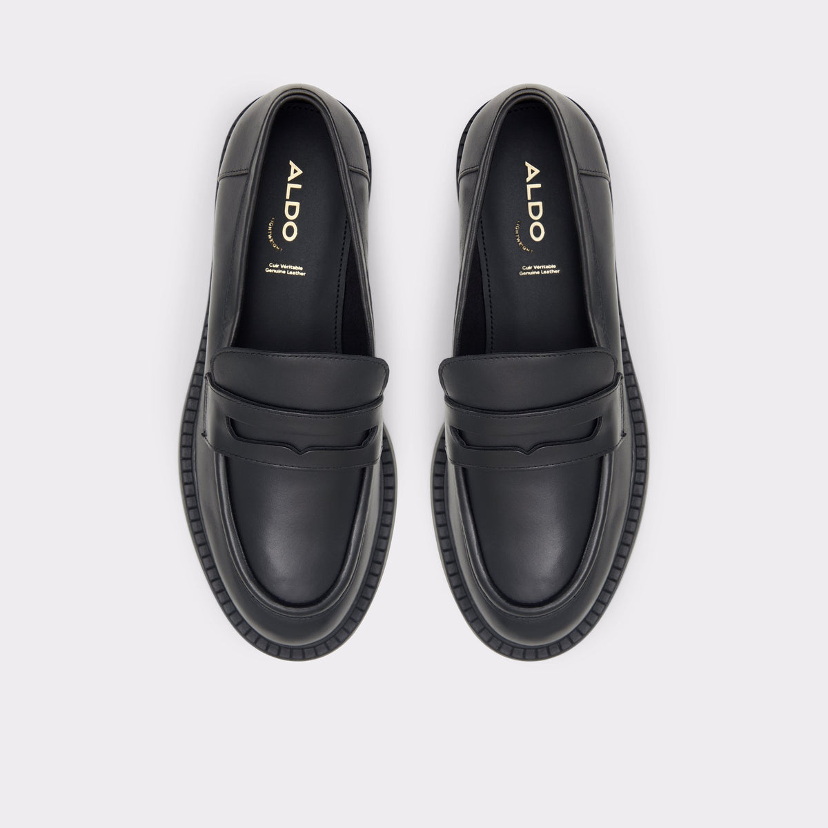 Top-down view of the Black Bigplan Loafer