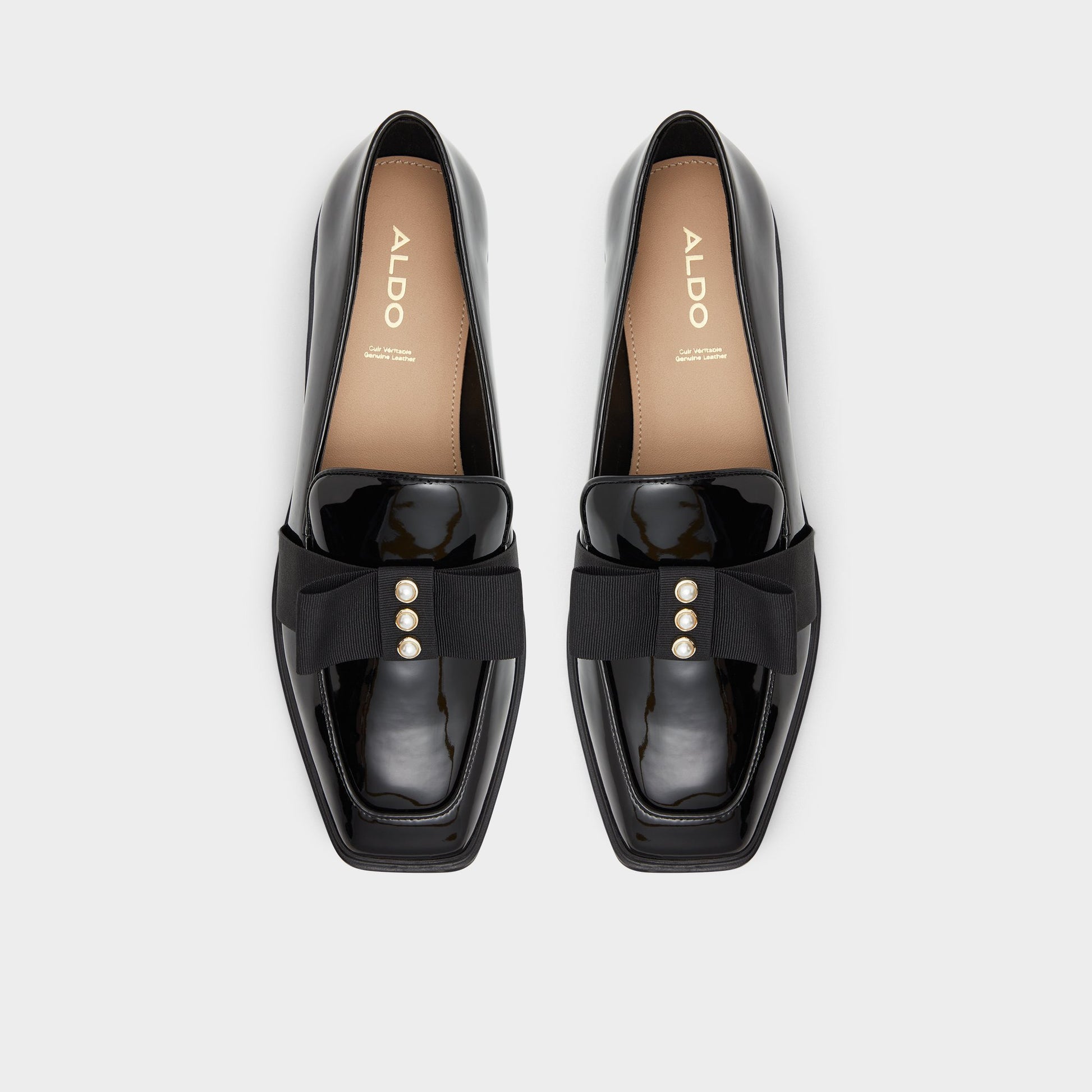 Top-down view of the Other Black Hairalle Loafer