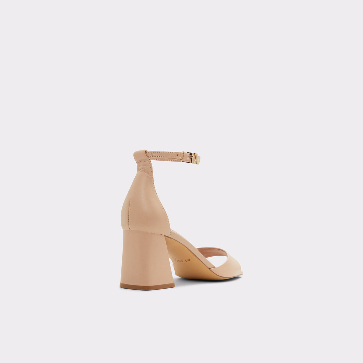 Three-quarter angle of Bone Safdie Ankle strap heeled sandal's back side