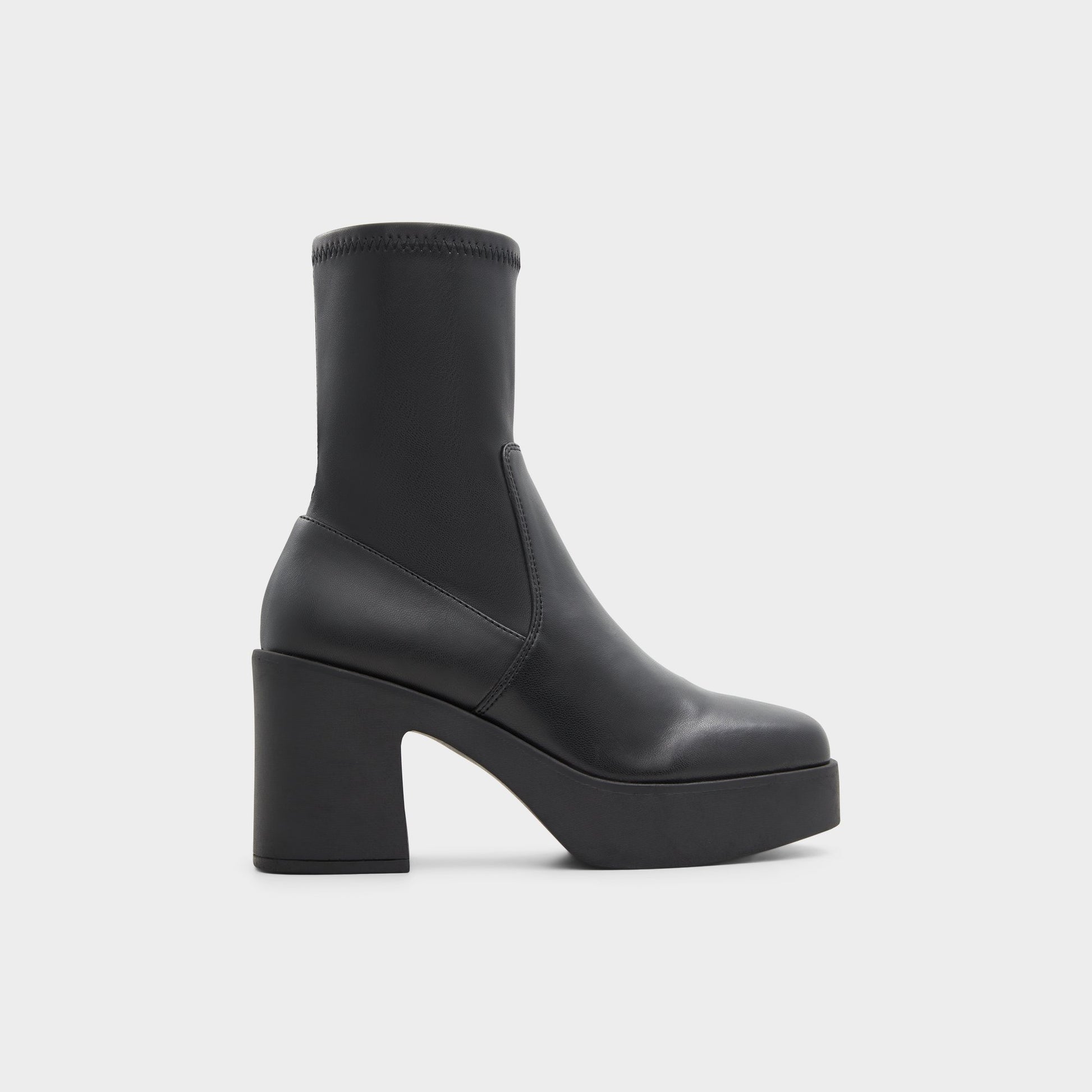 Main View of Black Upstep Ankle boot for Womens