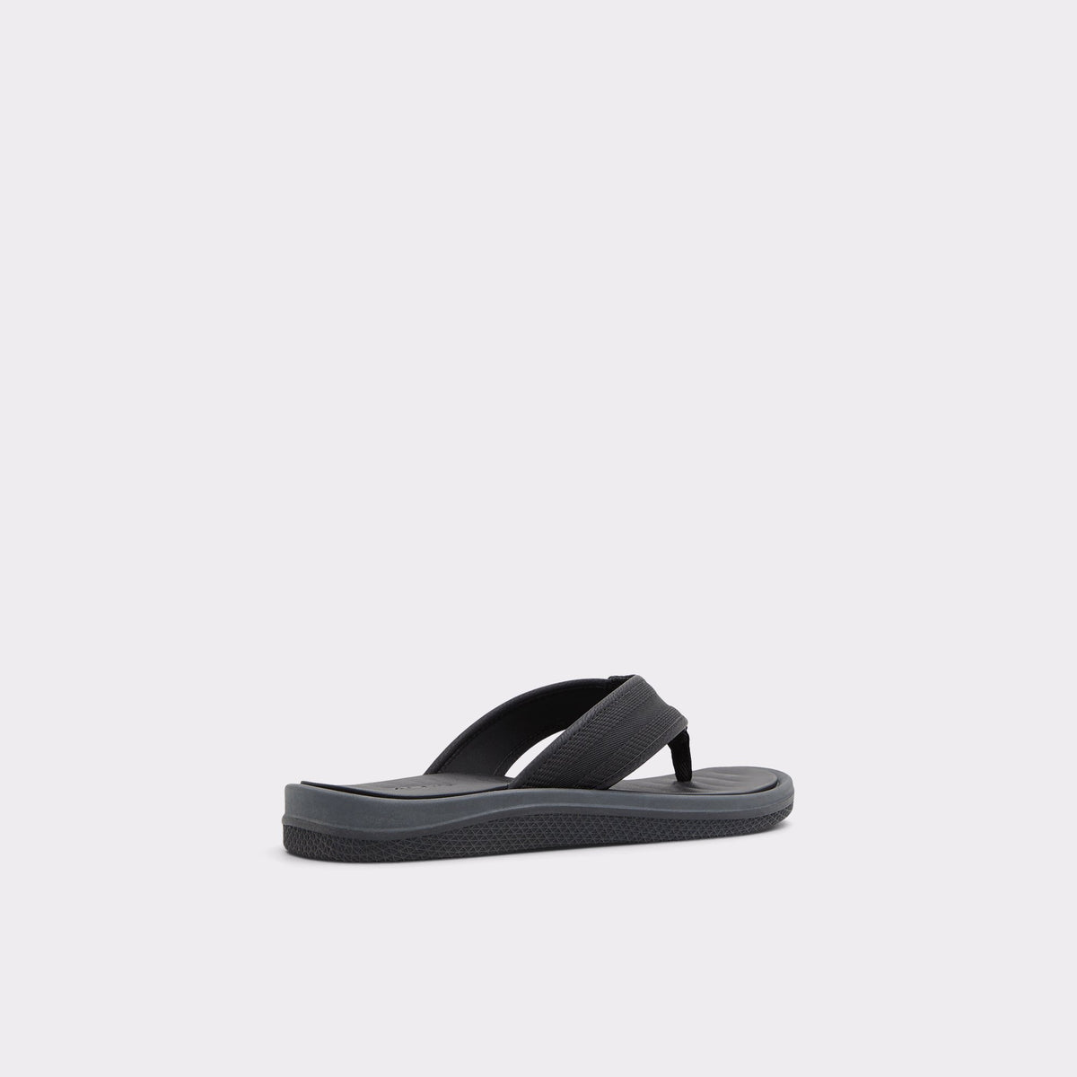 Three-quarter angle of Black Ocerrach Flip flop's back side