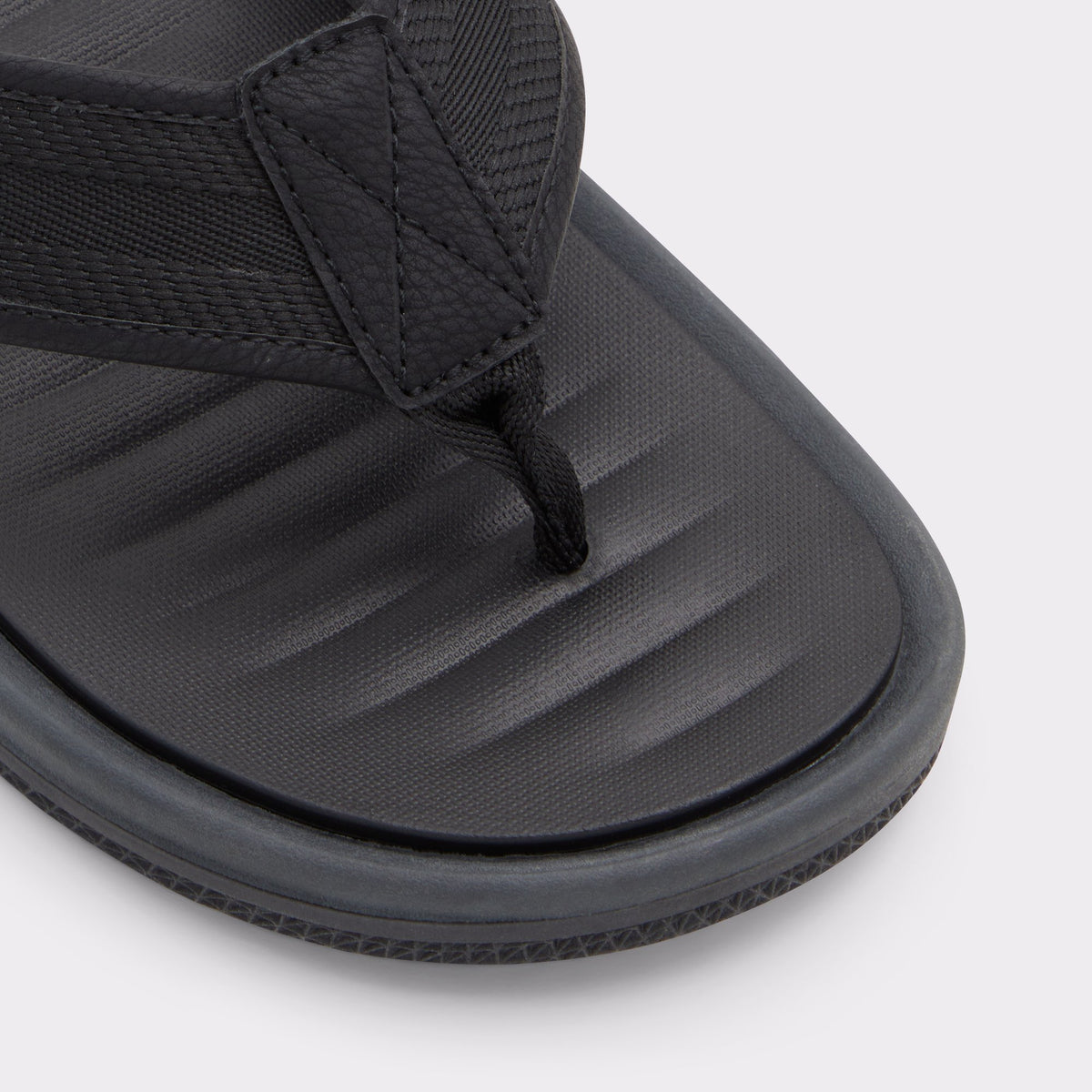 Close-up of the Black Ocerrach Flip flop
