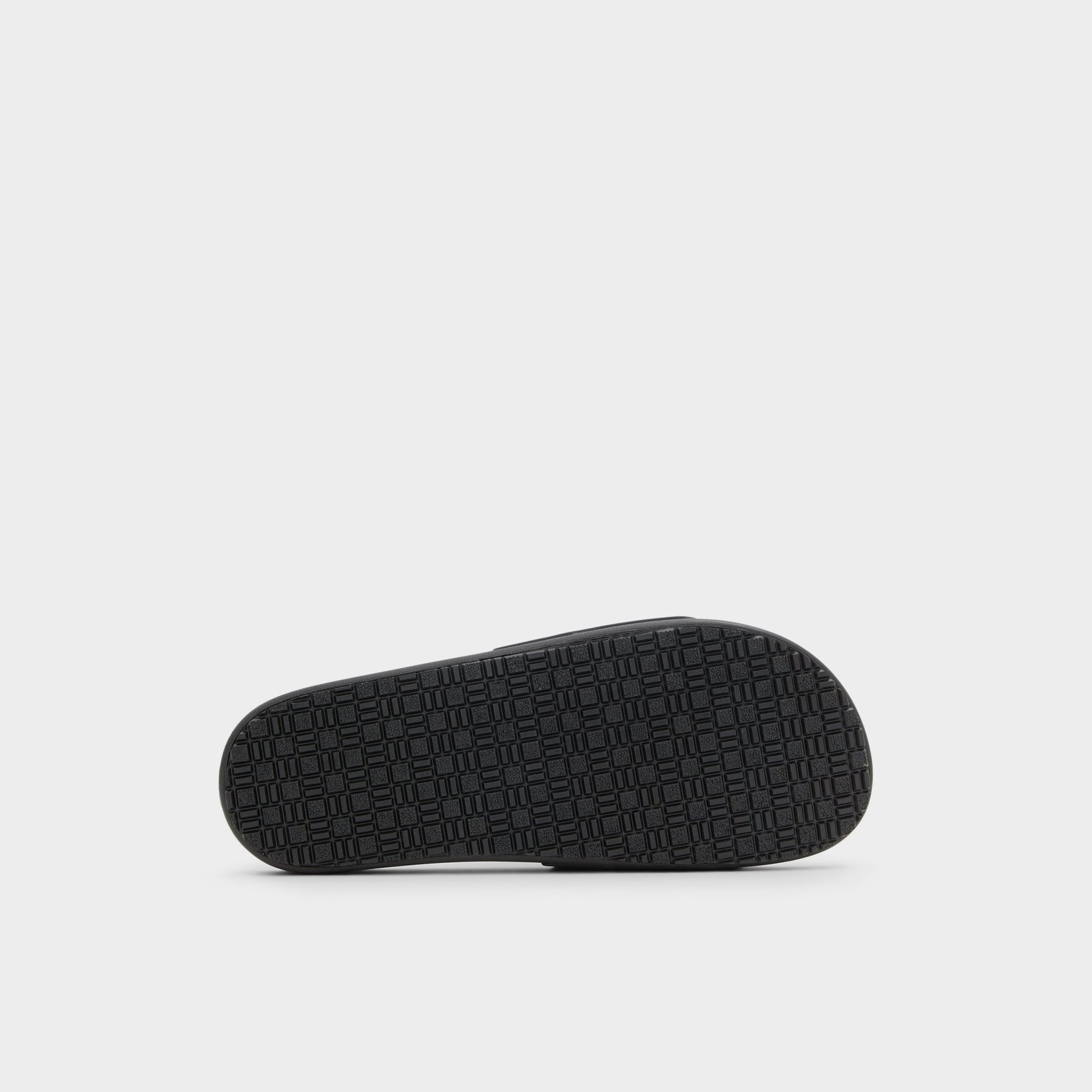 View of Black Loungeslide Slide sandal's sole