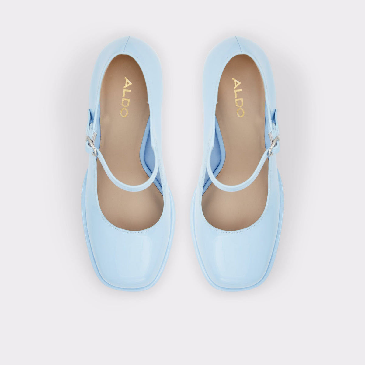Vue de dessus de la Bleu Anjie Talons hauts Mary Jane