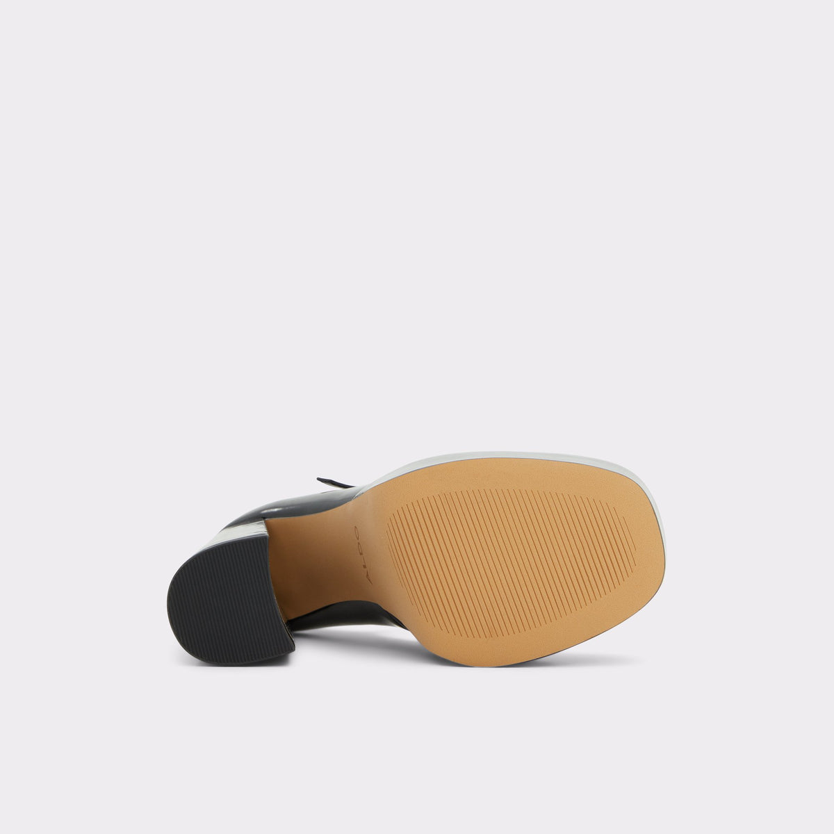 View of Black Anjie Heeled Mary Janes's sole