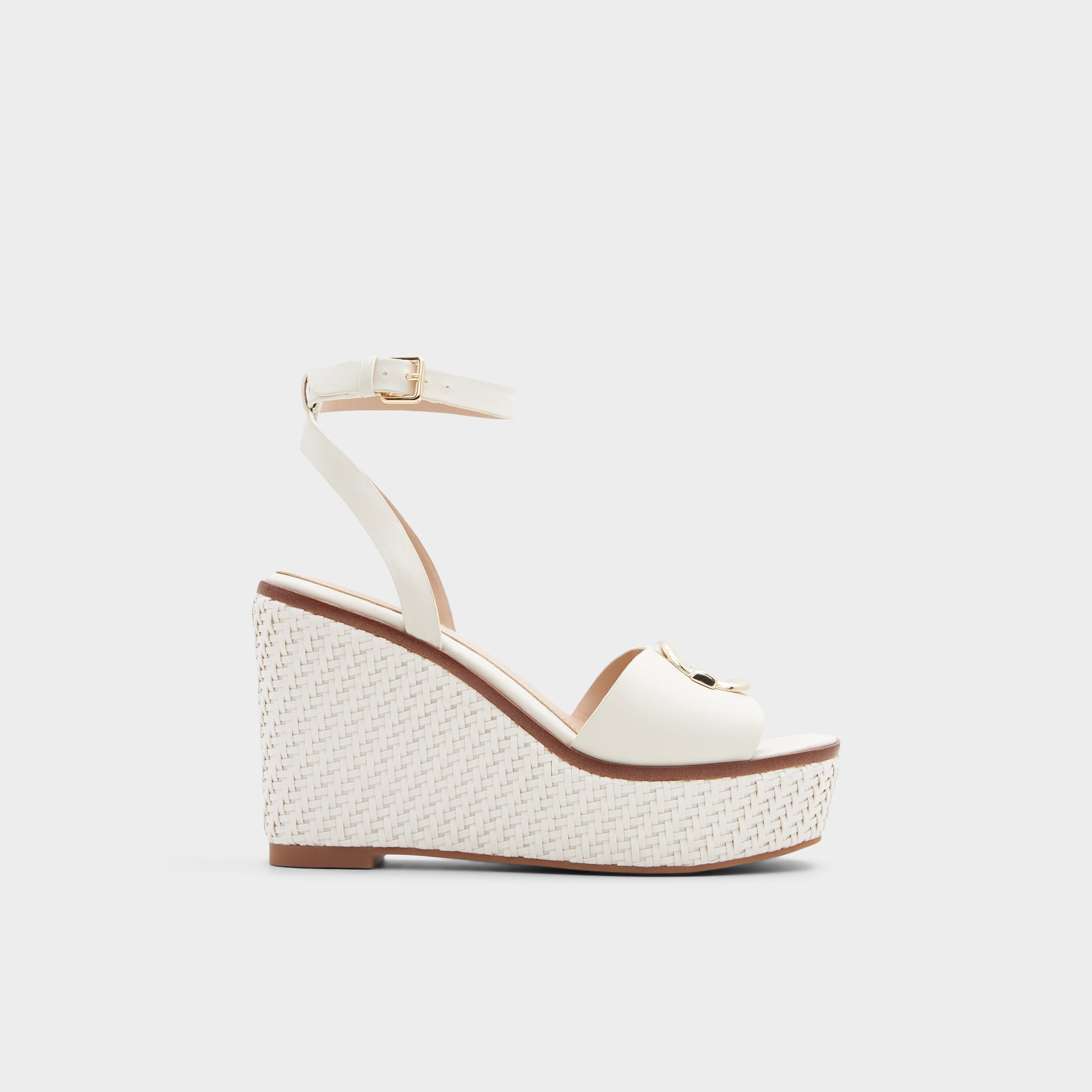 Main View of Open White Carrabriria Wedge sandal for Womens