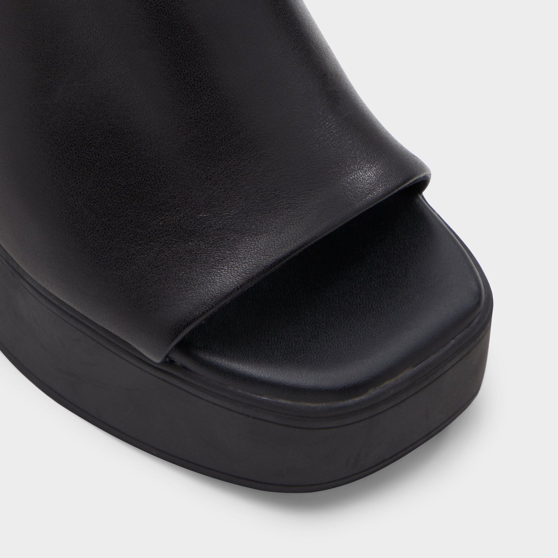 Close-up of the Other Black Maysee Heeled mule