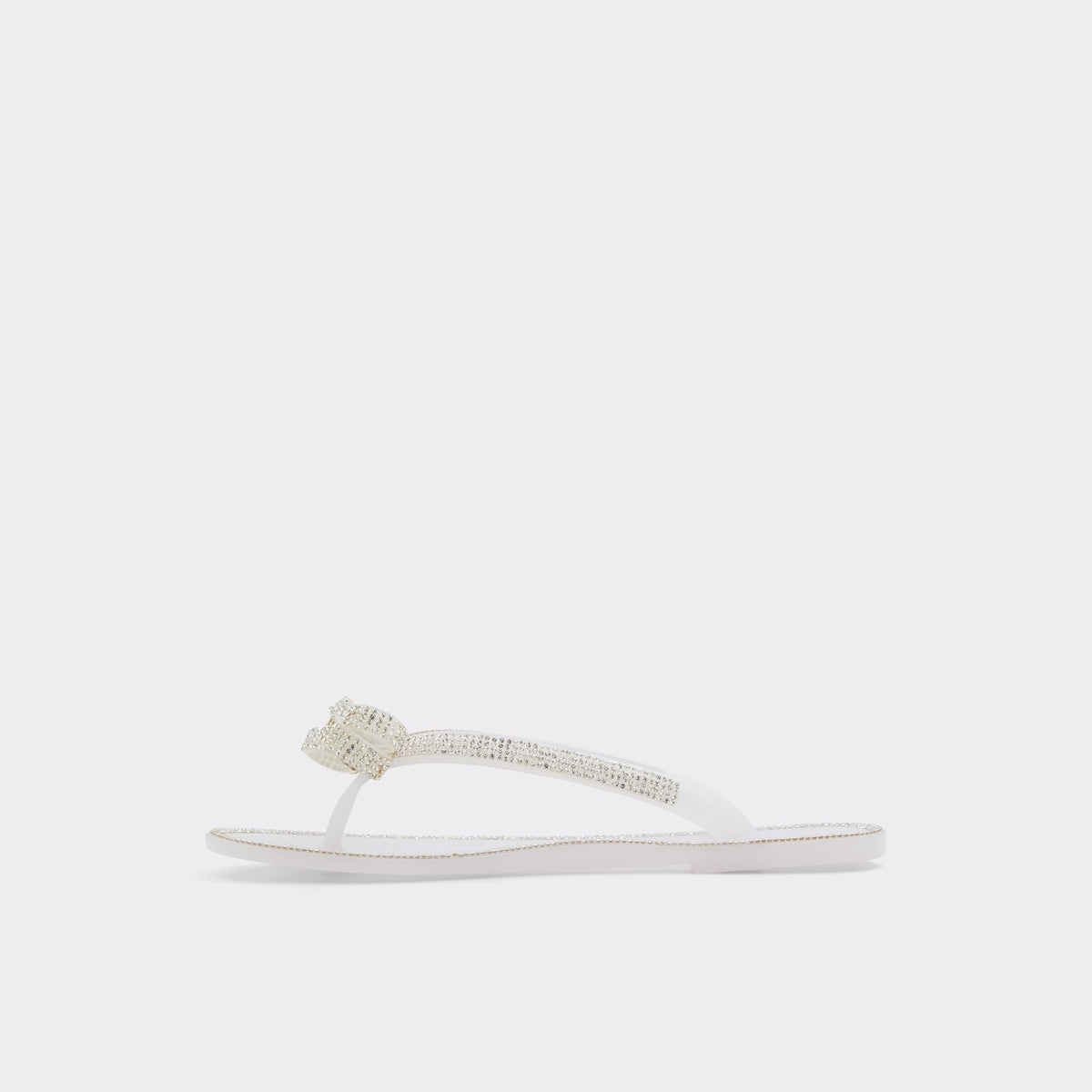 Side view of White Kediracien Flip flop