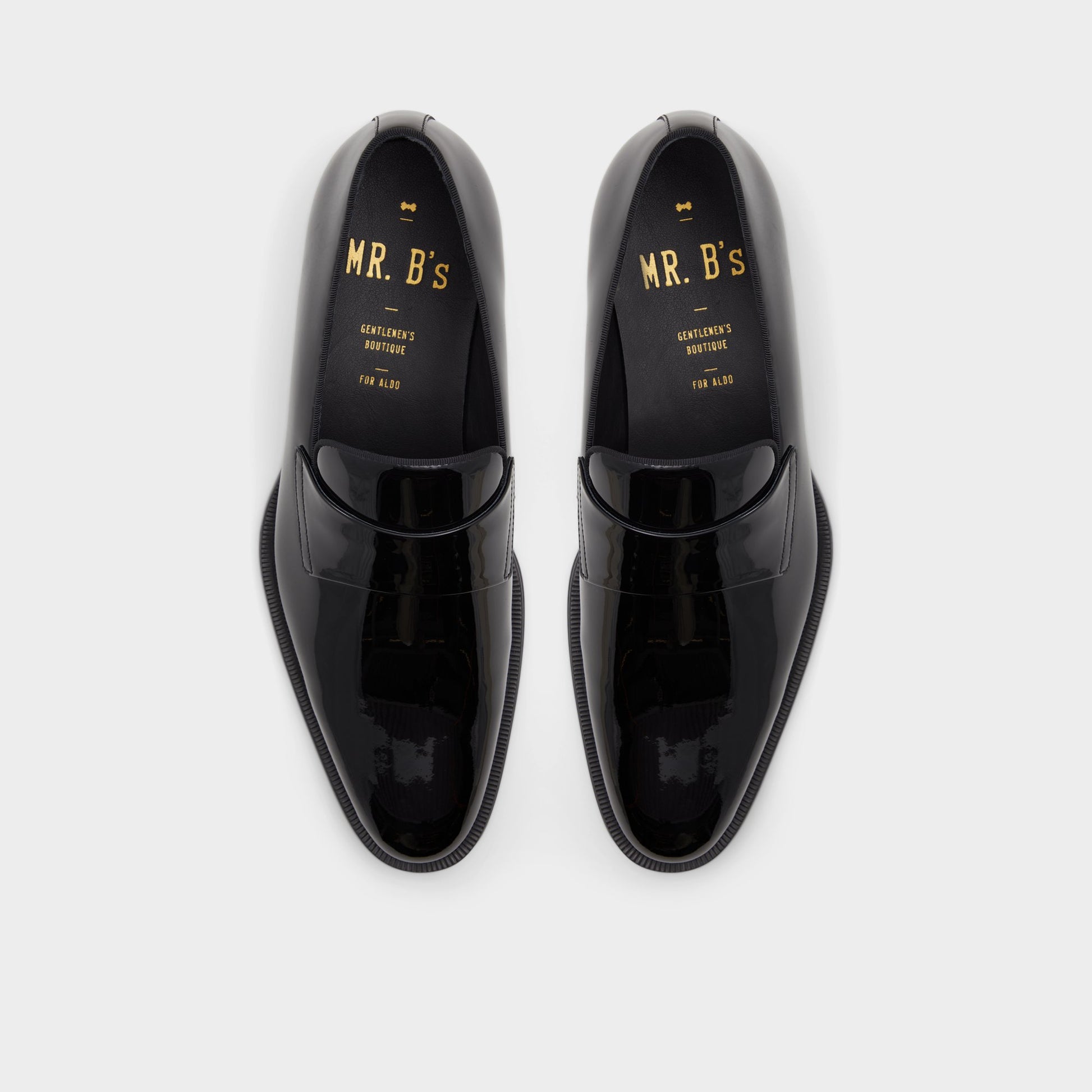 Vue de dessus de la Noir Osgoode Mocassin