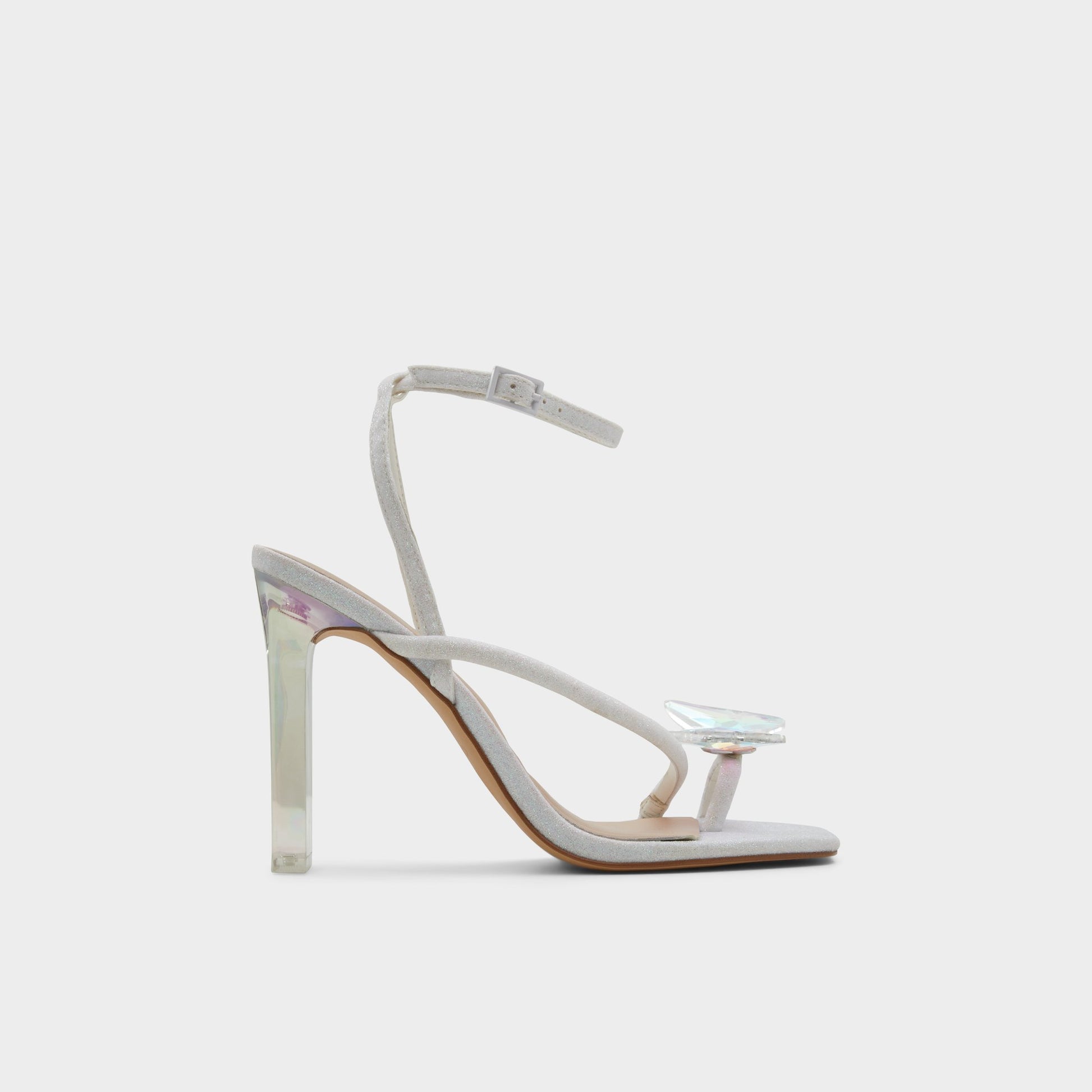 Main View of White Pepela Strappy heeled sandal for Womens