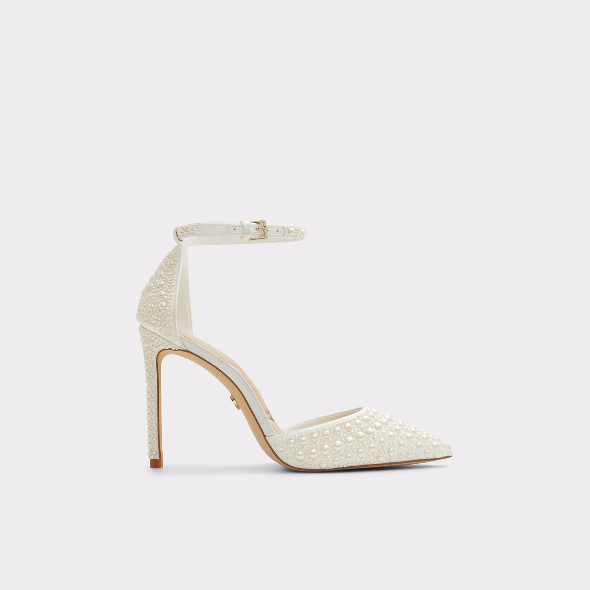 Main View of White Derperla Strappy heeled shoe for Womens