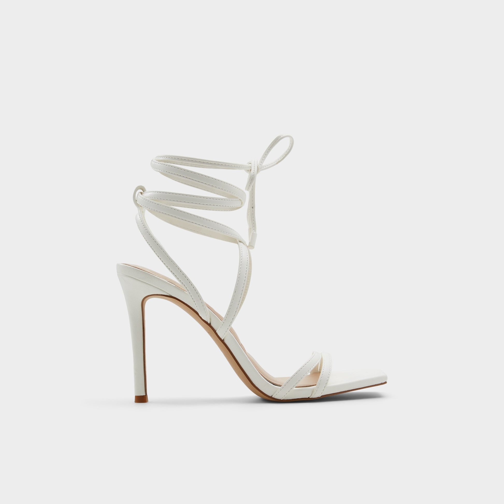 Main View of White Phaedra Strappy stiletto sandal for Womens