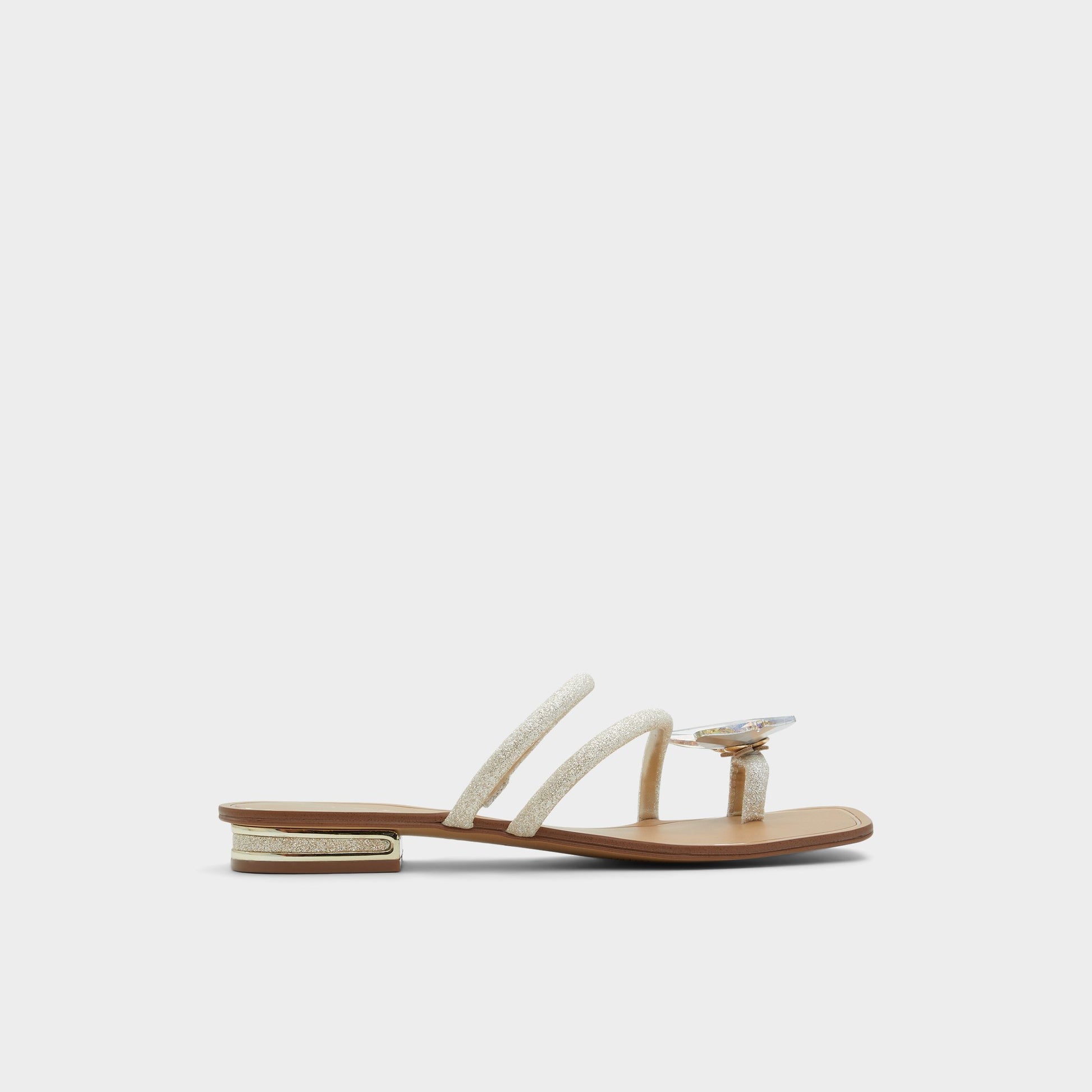 Main View of Silver Garberia Flip flop for Womens