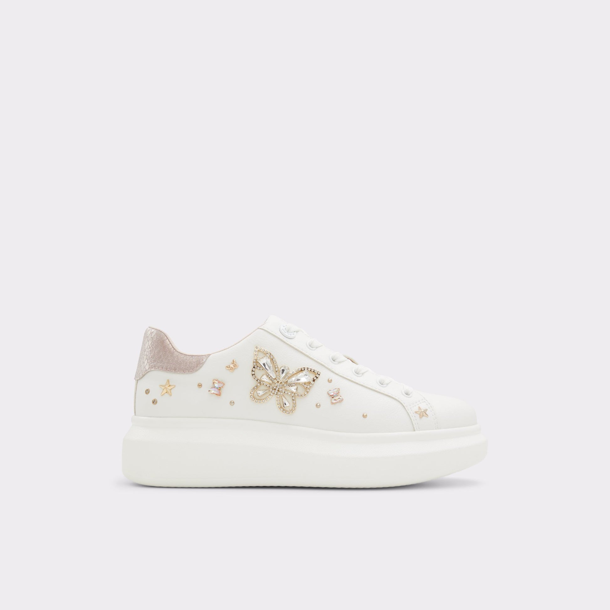 Main View of White Gwaossi Low top sneaker for Womens