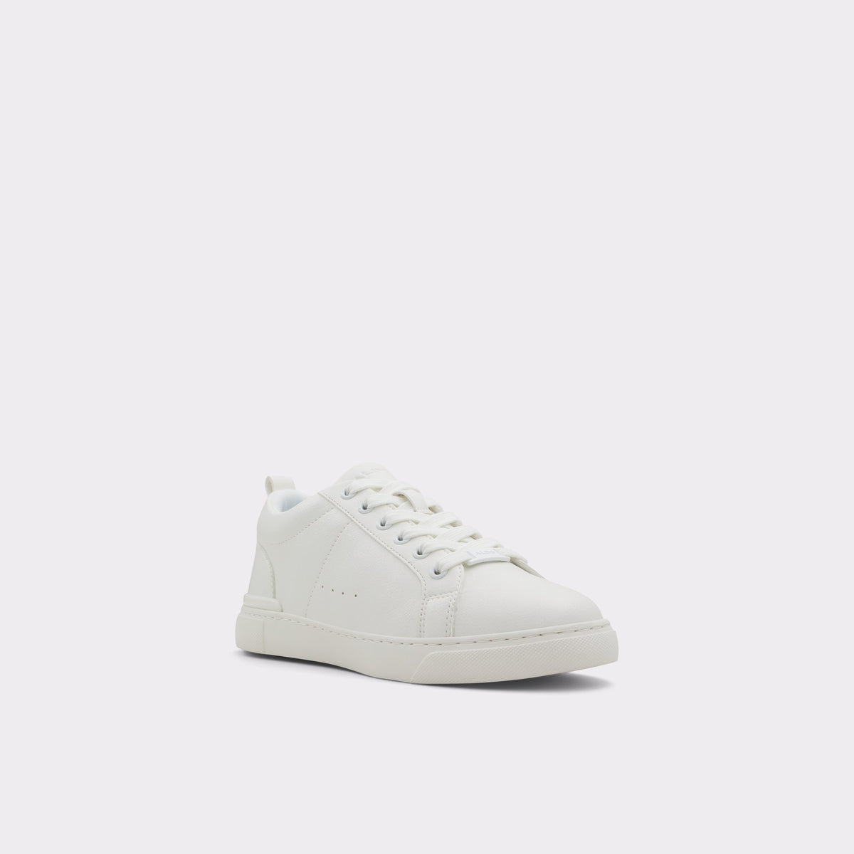 Angle de trois quarts de la face avant de Blanc Ouvert Dilathielle Sneaker bas
