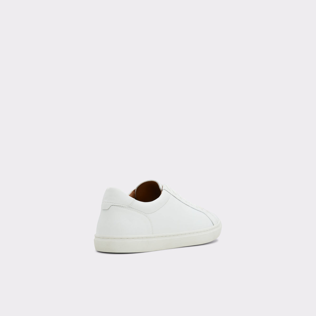 Three-quarter angle of White Classicspec Low top sneaker's back side