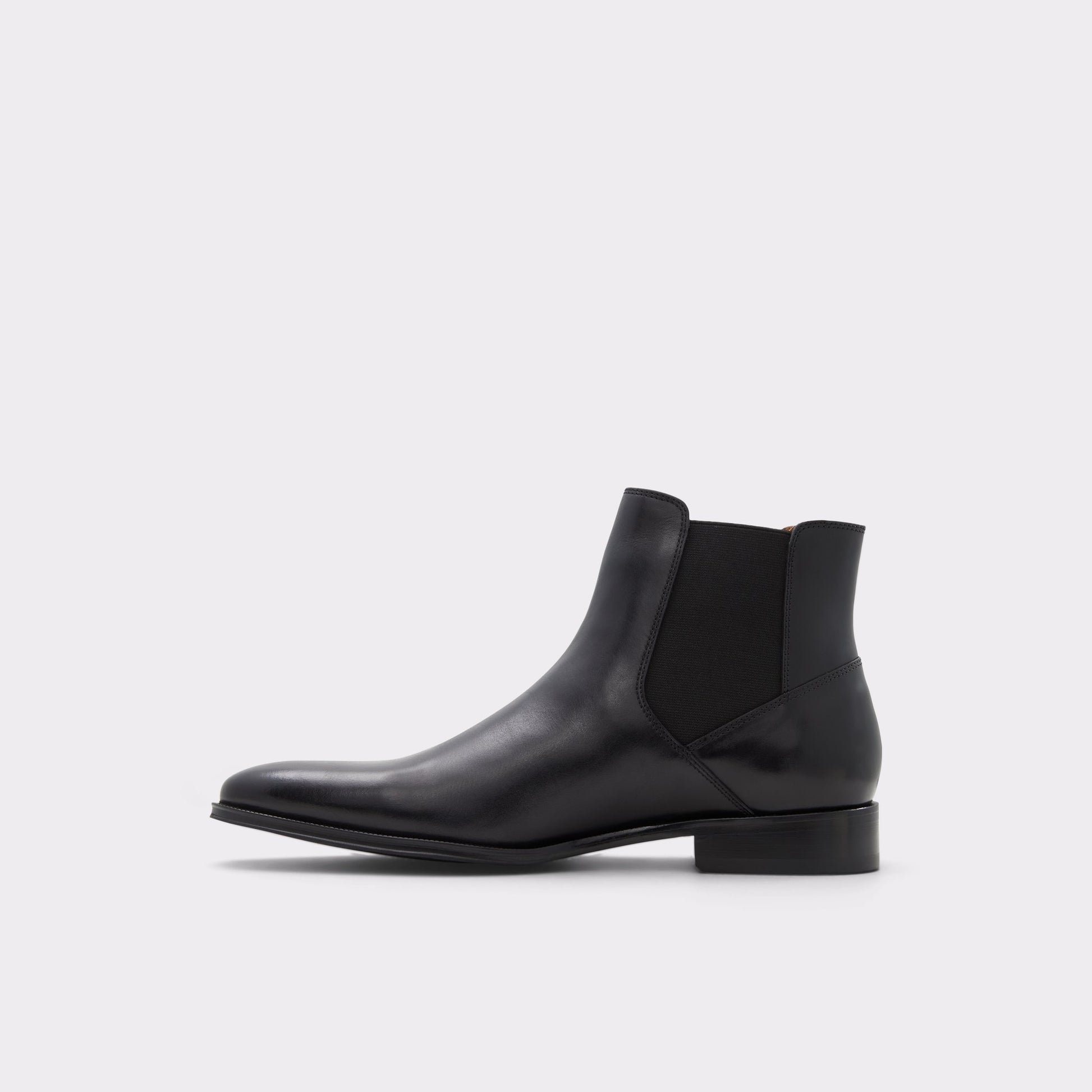 Side view of Black Heaton Chelsea boot