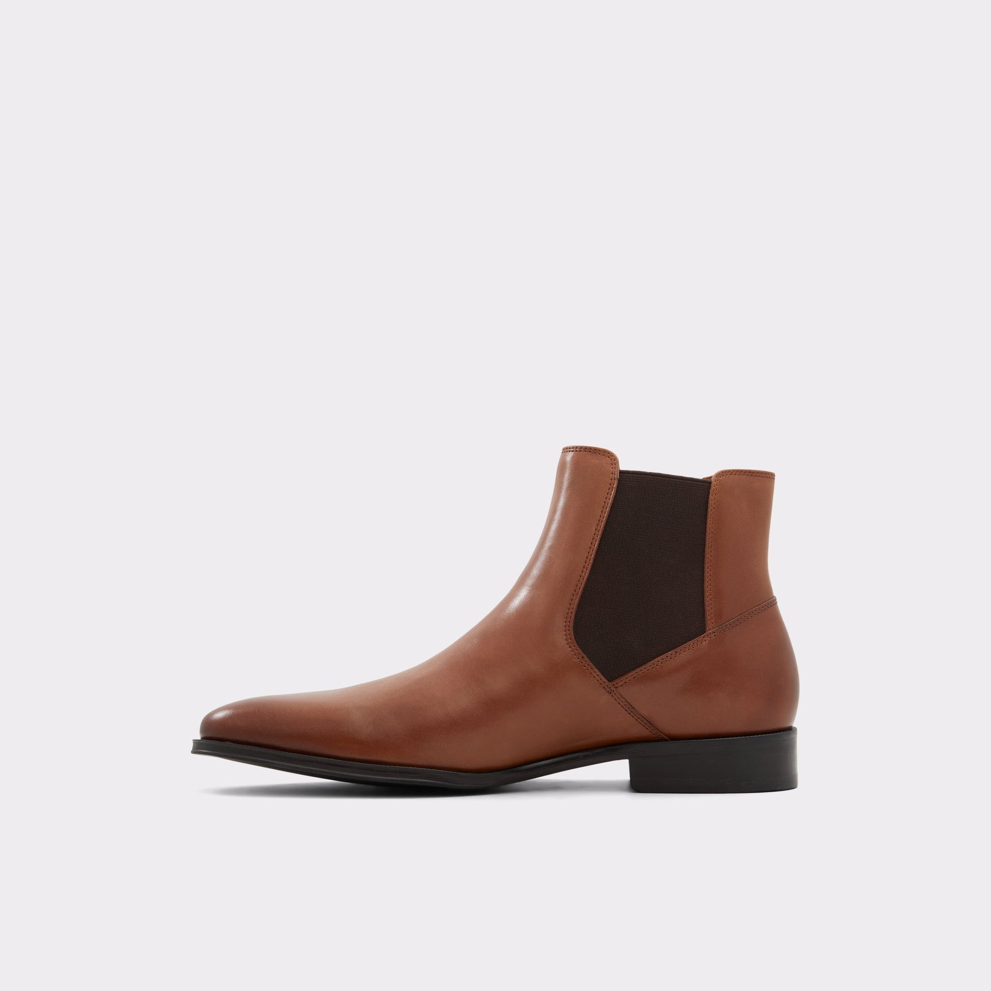 Side view of Cognac Heaton Chelsea boot