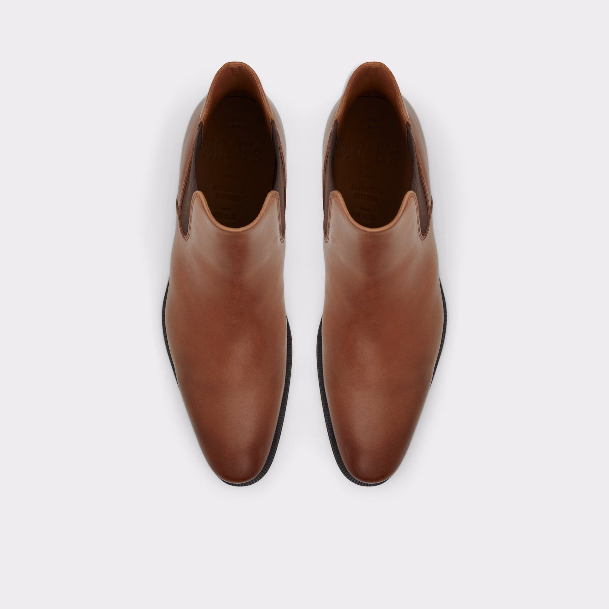 Top-down view of the Cognac Heaton Chelsea boot