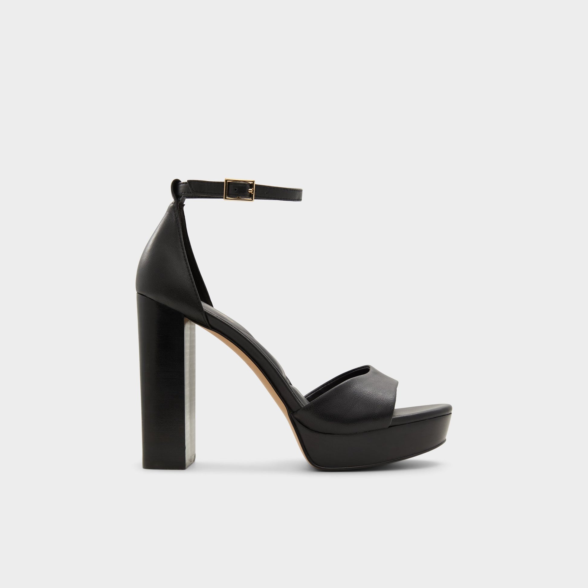 Main View of Black Enaegyn2.0 Strappy heeled sandal for Womens