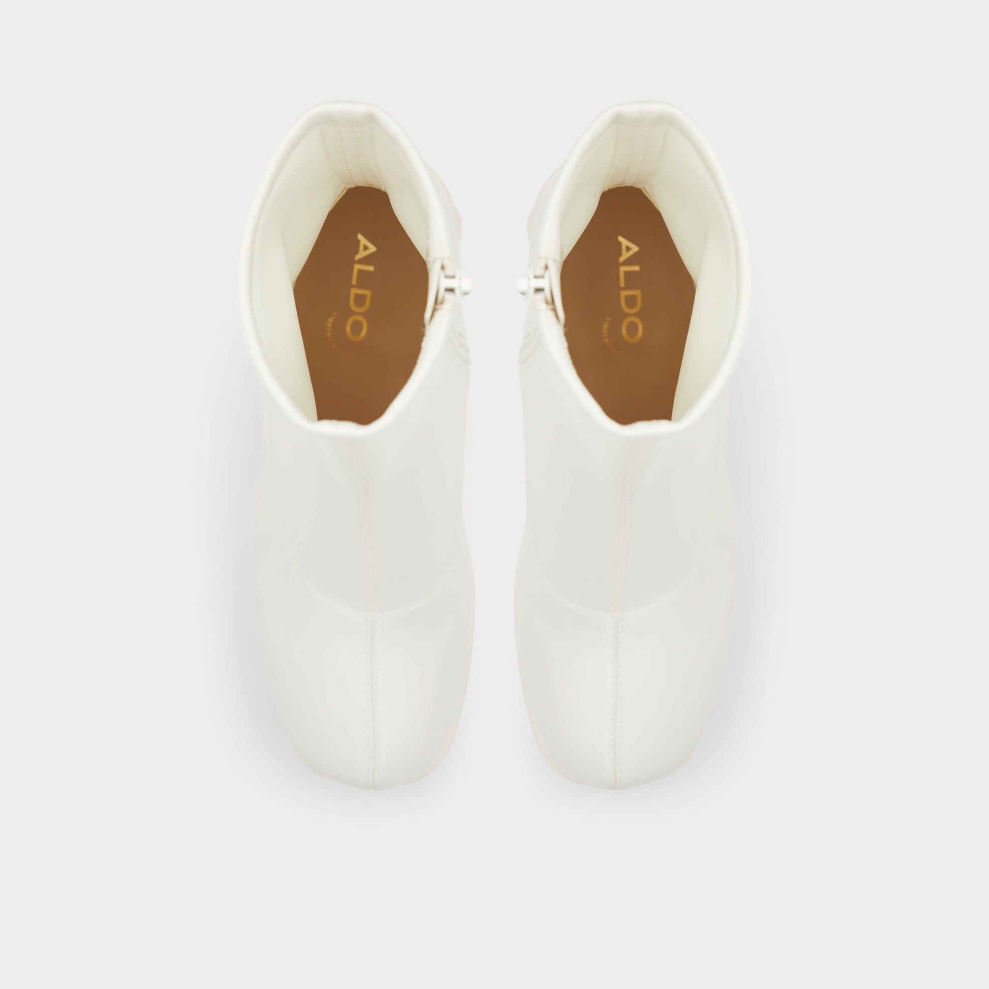 Top-down view of the White/Bone Grandstep Ankle boot
