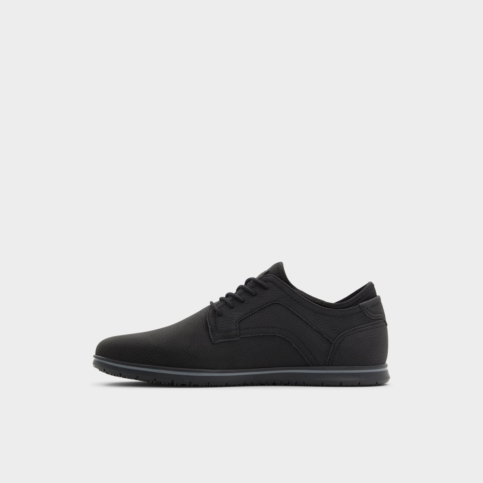 Side view of Black Drymos Oxford shoe