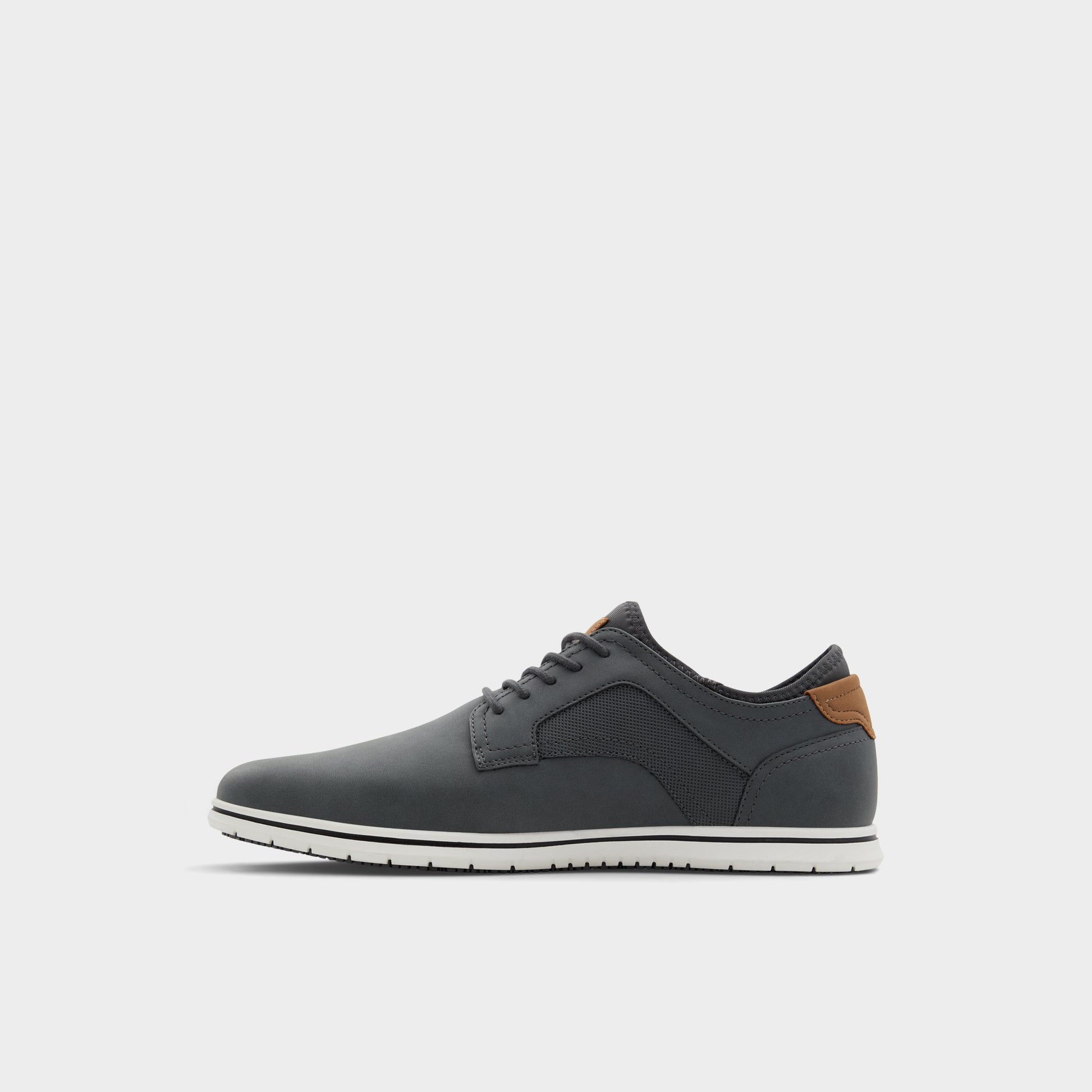 Side view of Dark Grey Drymos Oxford shoe